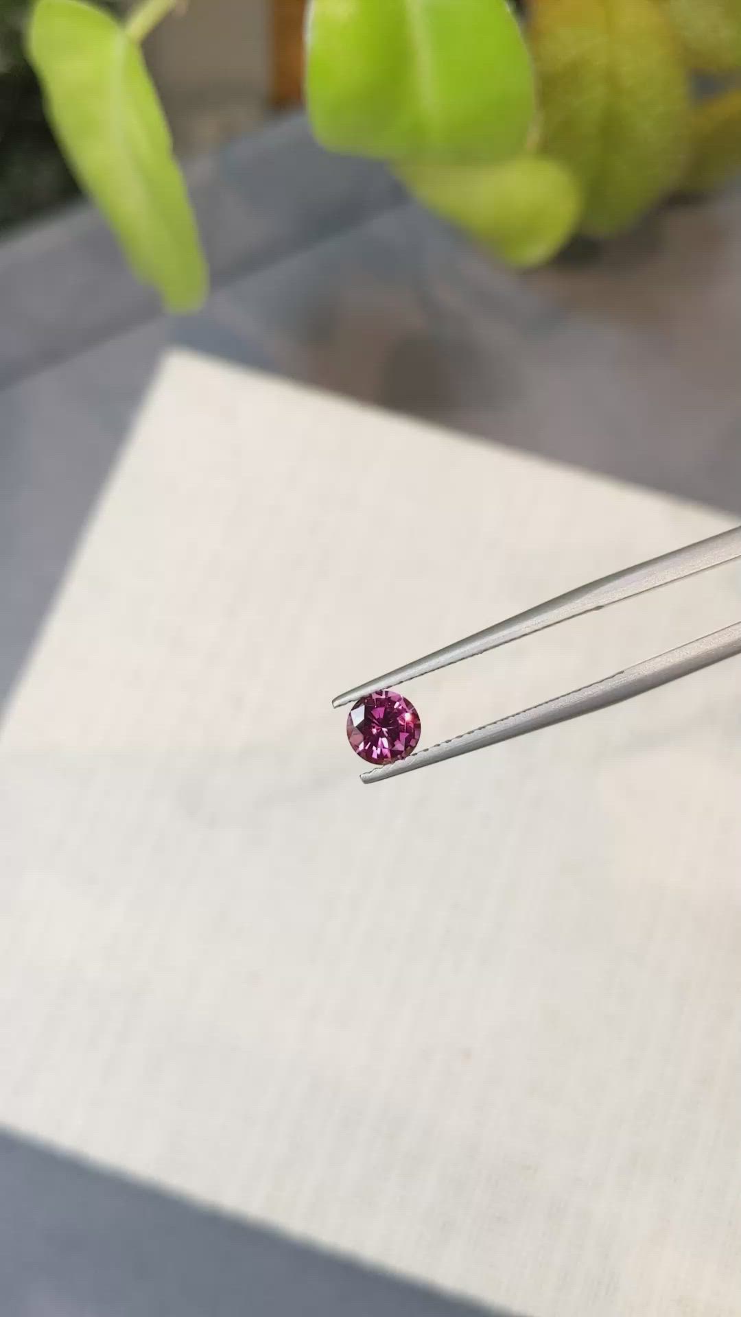 0.71 Ct. Rhodolite Garnet from Ceylon (Sri Lanka) Size Video