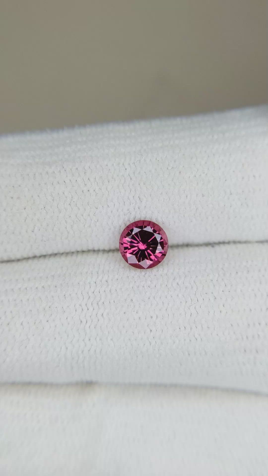 0.71 Ct. Rhodolite Garnet from Ceylon (Sri Lanka) Size Video