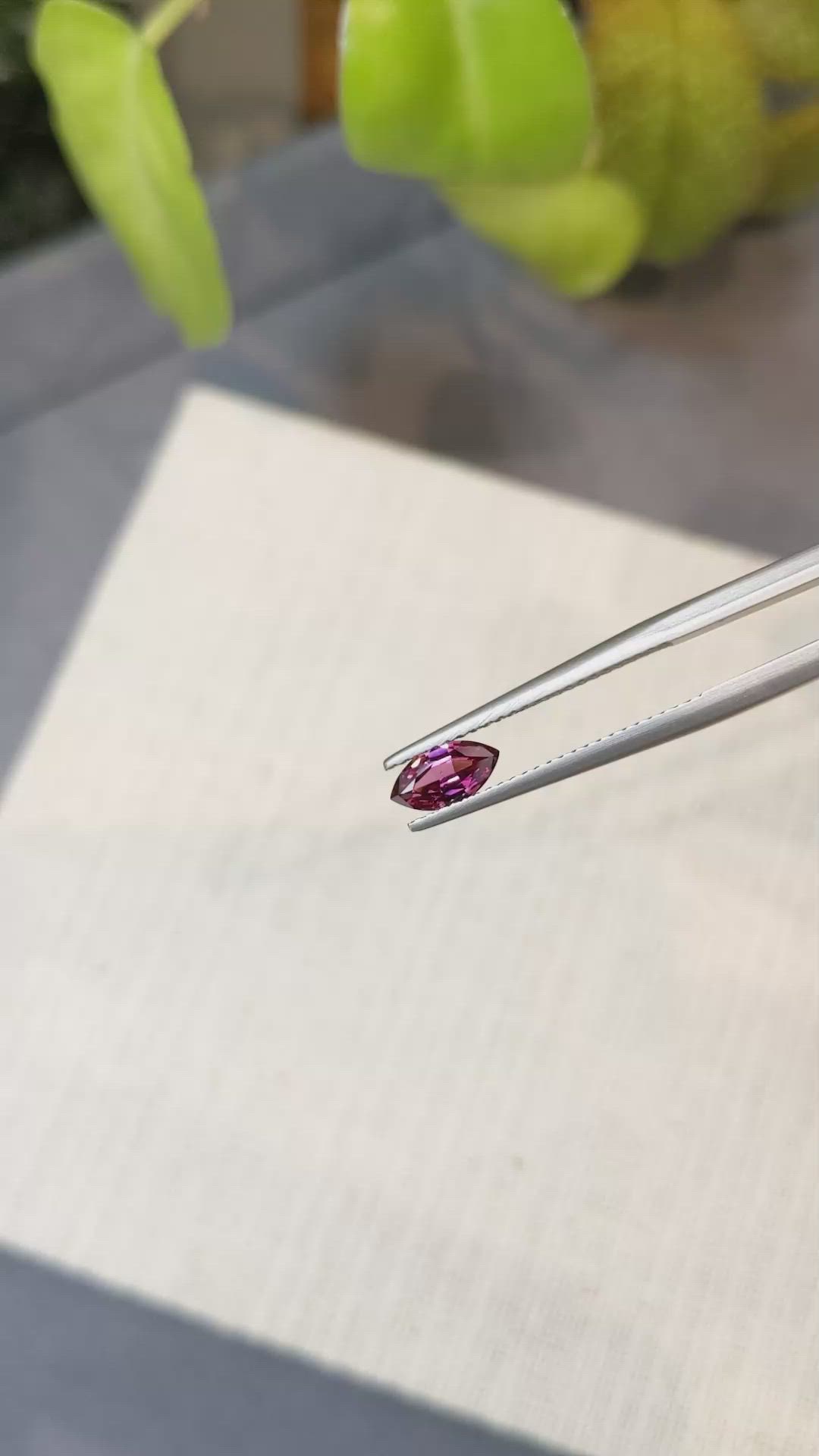 0.69 Ct. Garnet from Ceylon (Sri Lanka) Size Video