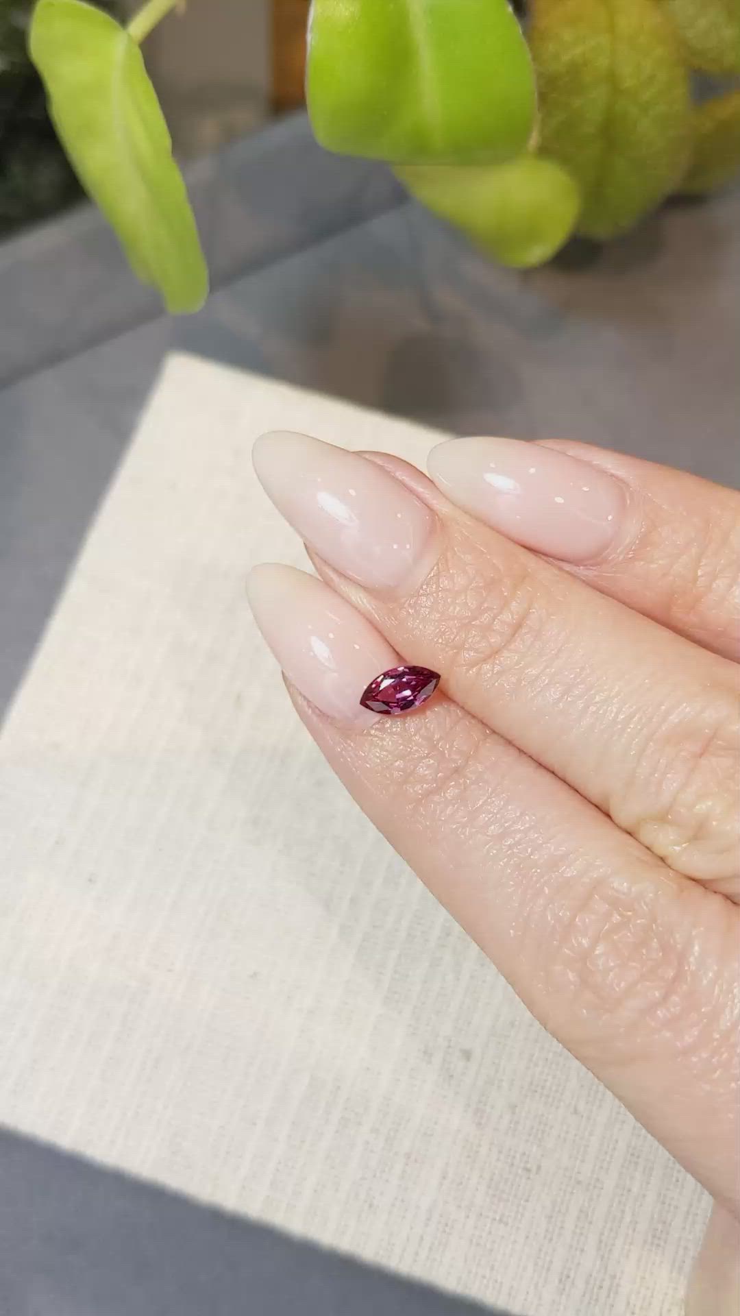 0.69 Ct. Garnet from Ceylon (Sri Lanka) Size Video
