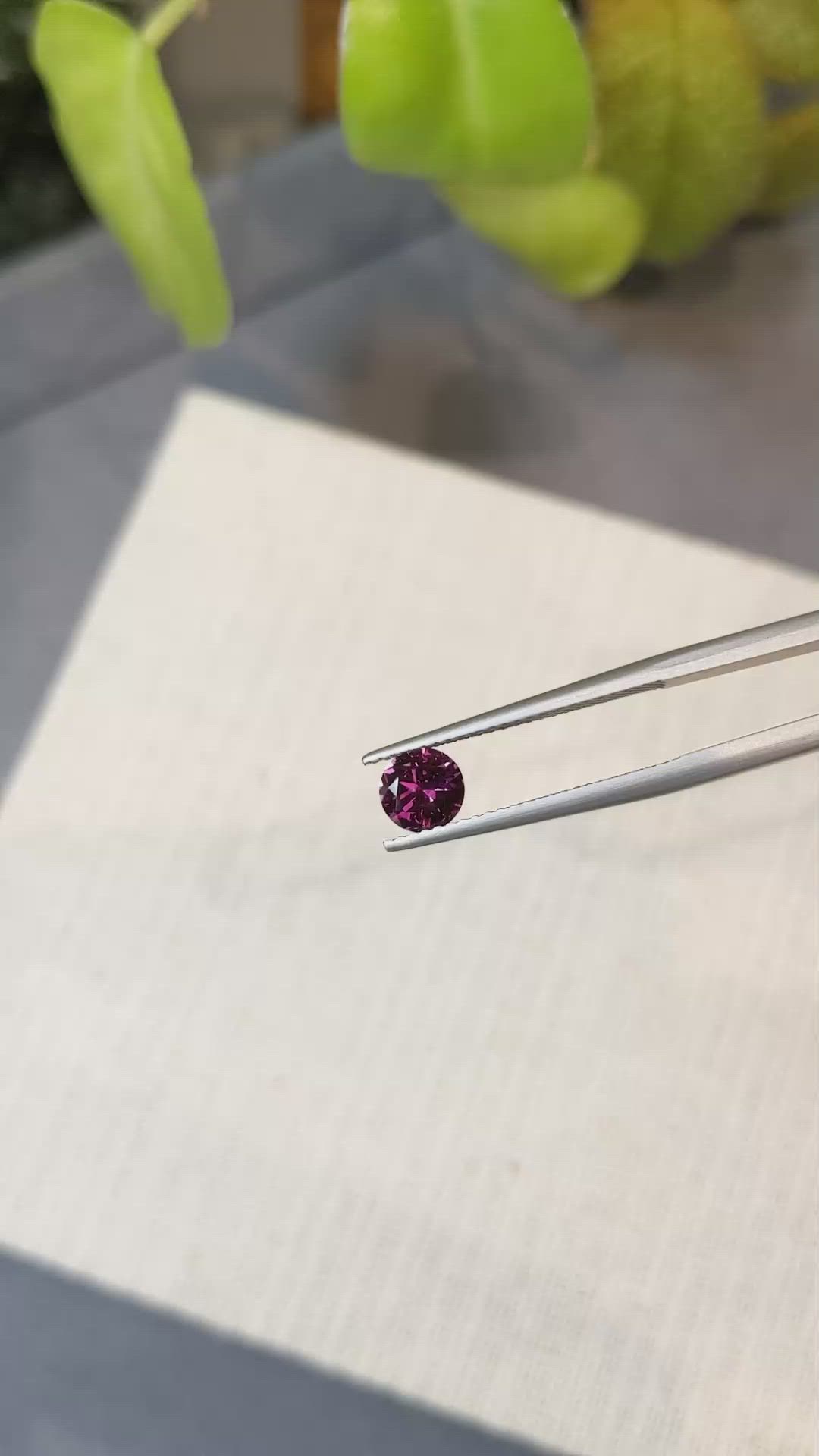 0.67 Ct. Garnet from Ceylon (Sri Lanka) Size Video