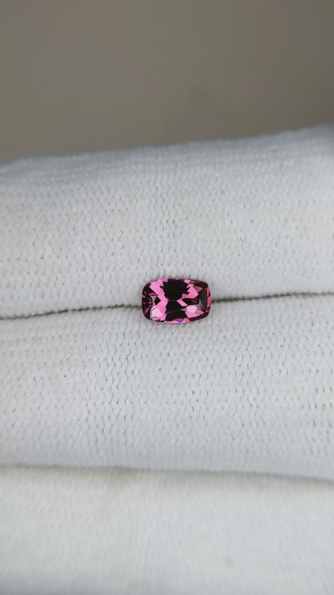 0.52 Ct. Rhodolite Garnet from Ceylon (Sri Lanka) Size Video
