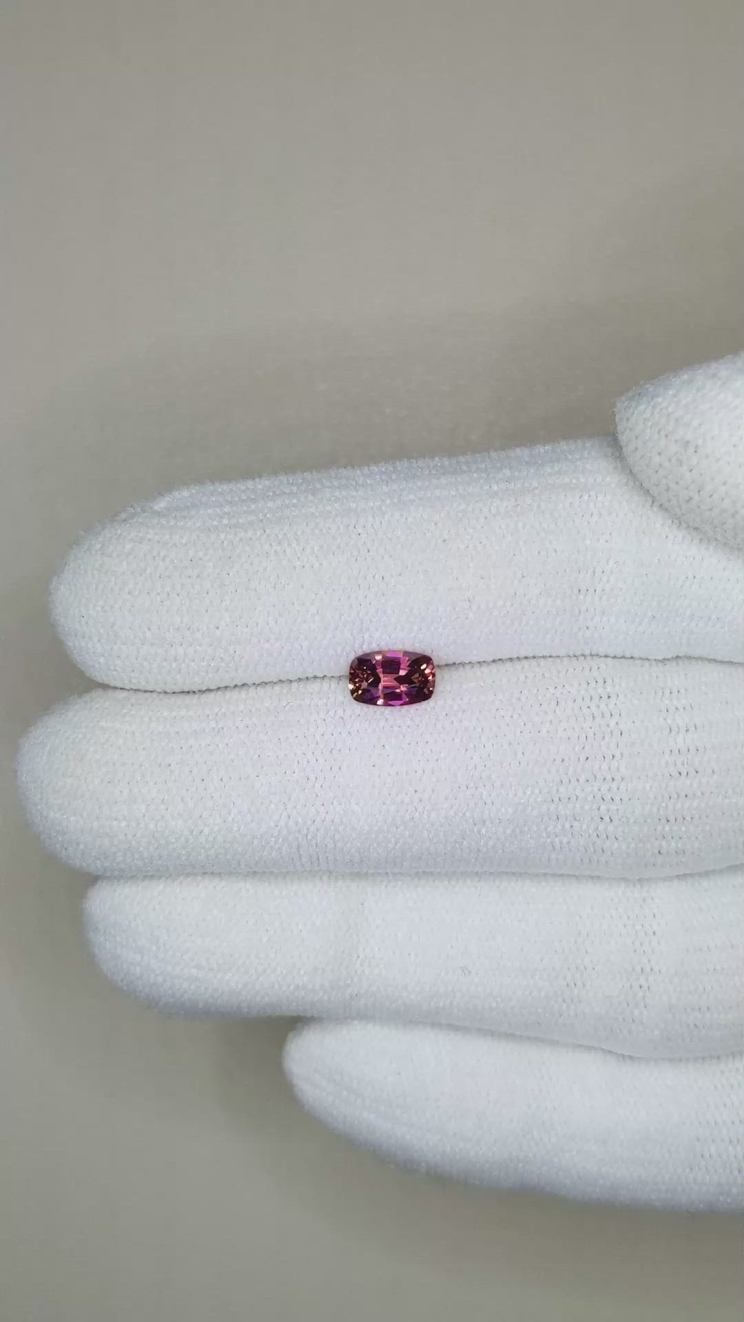 0.52 Ct. Rhodolite Garnet from Ceylon (Sri Lanka) Size Video