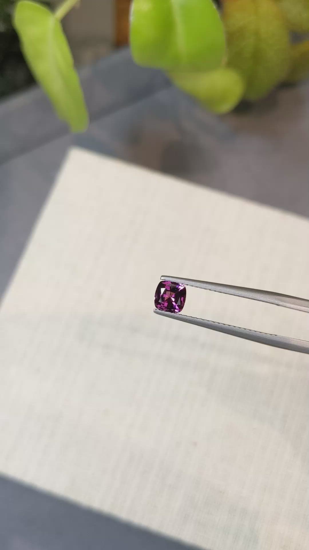0.64 Ct. Rhodolite Garnet from Ceylon (Sri Lanka) Size Video