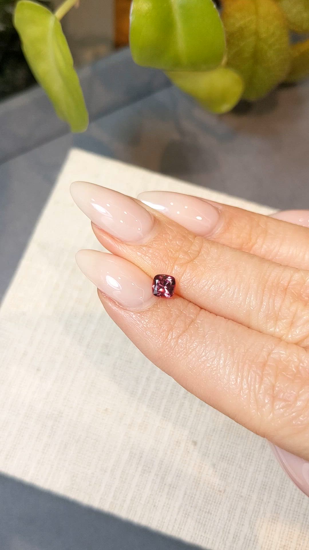 0.51 Ct. Red Garnet from Ceylon (Sri Lanka) Size Video