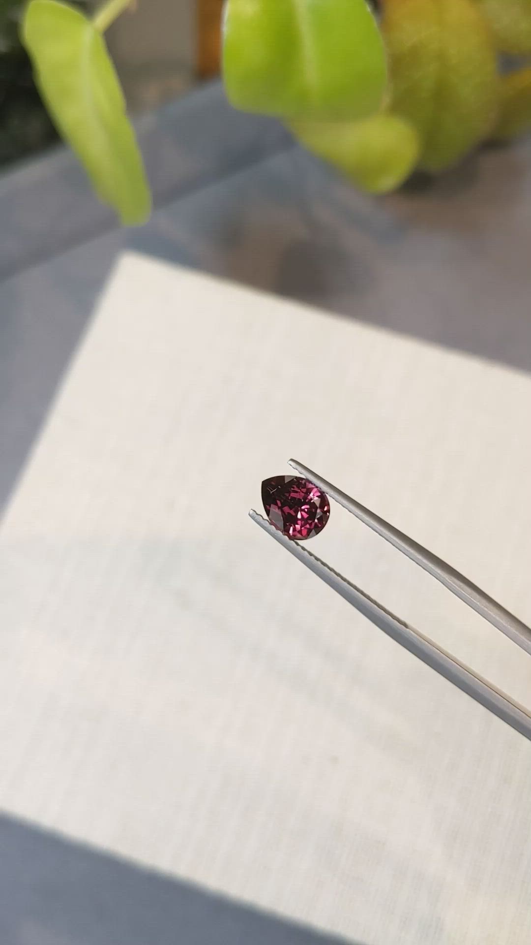 1.64 Ct. Garnet from Ceylon (Sri Lanka) Size Video