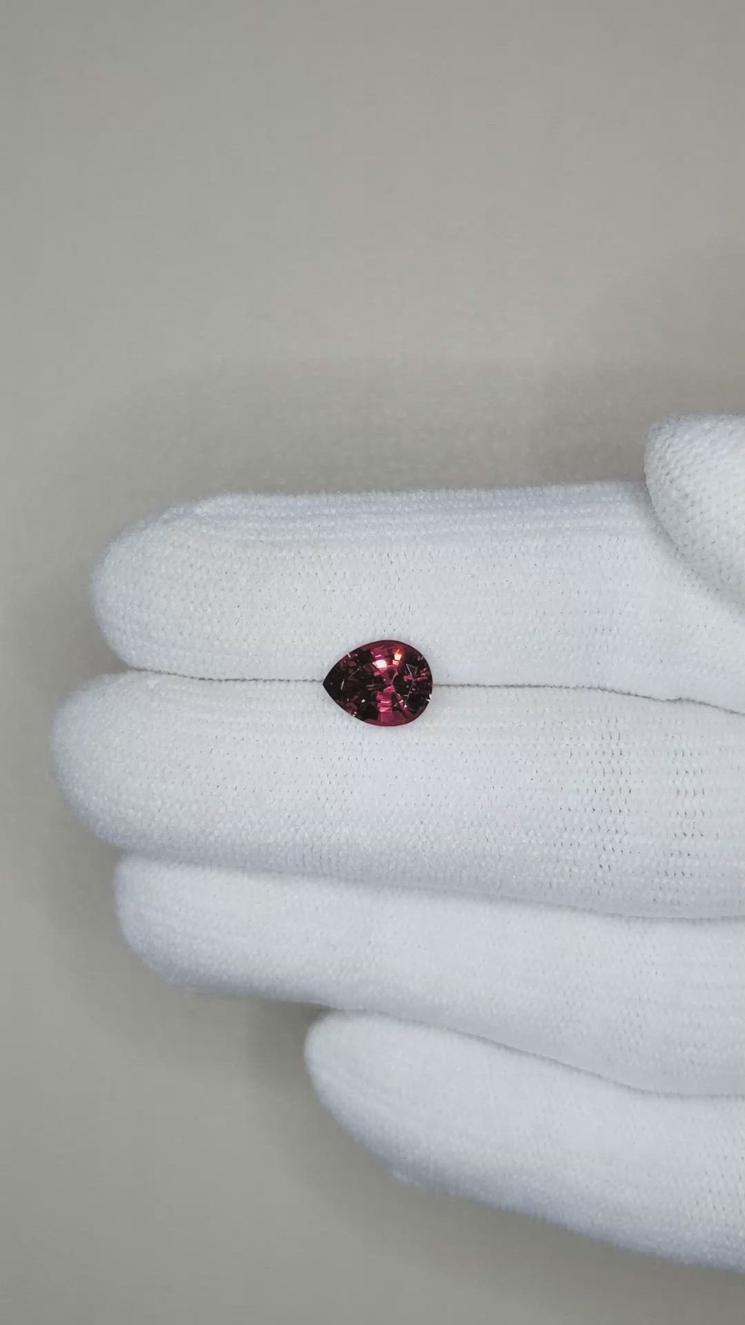 1.64 Ct. Garnet from Ceylon (Sri Lanka) Size Video