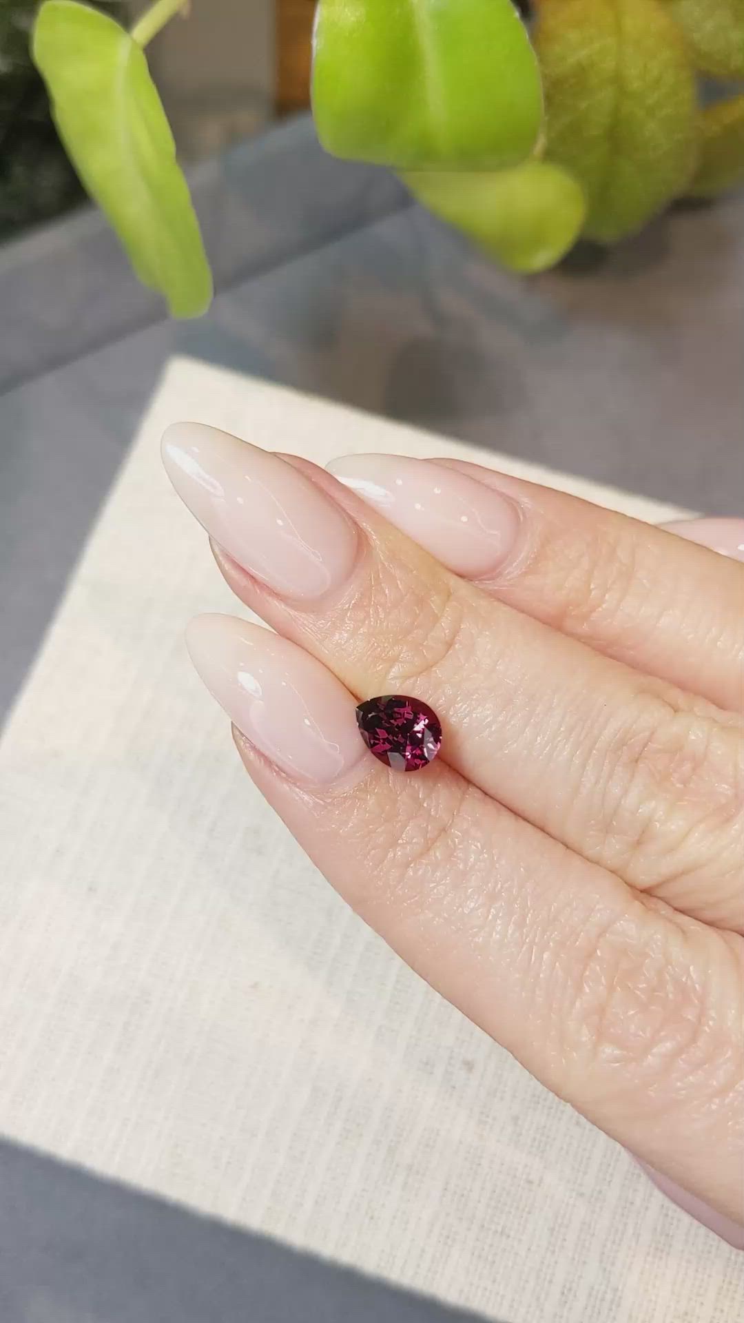 1.64 Ct. Garnet from Ceylon (Sri Lanka) Size Video