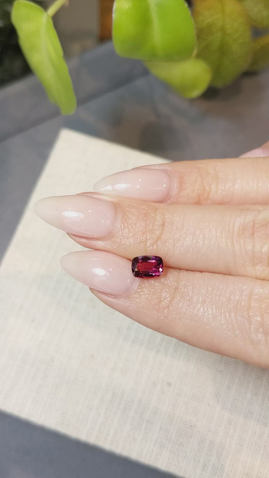 1.09 Ct. Garnet from Ceylon (Sri Lanka) Size Video