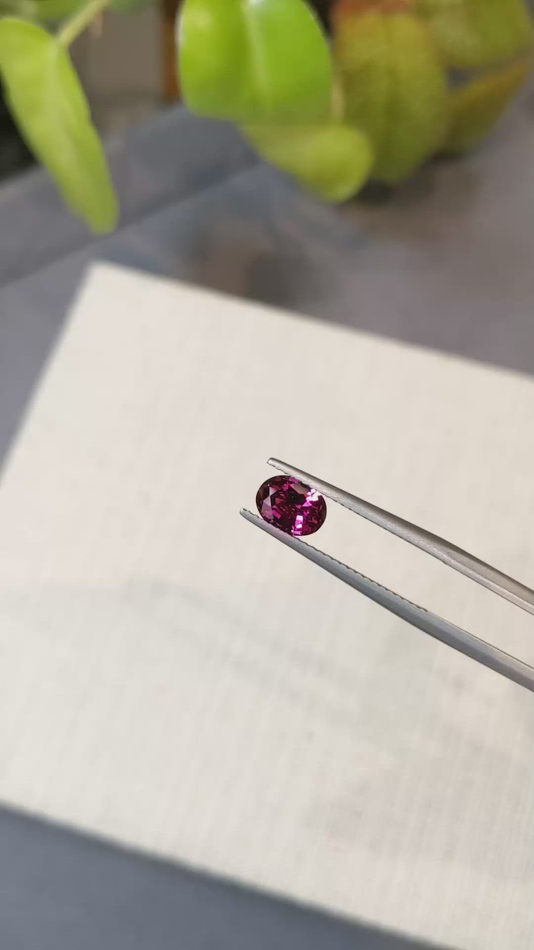 1.03 Ct. Rhodolite Garnet from Ceylon (Sri Lanka) Size Video