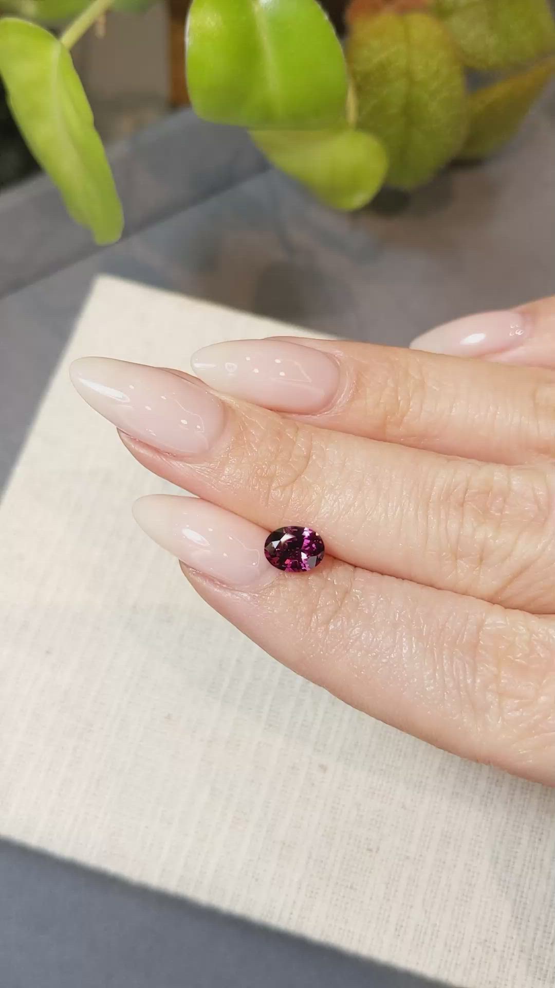 1.03 Ct. Rhodolite Garnet from Ceylon (Sri Lanka) Size Video