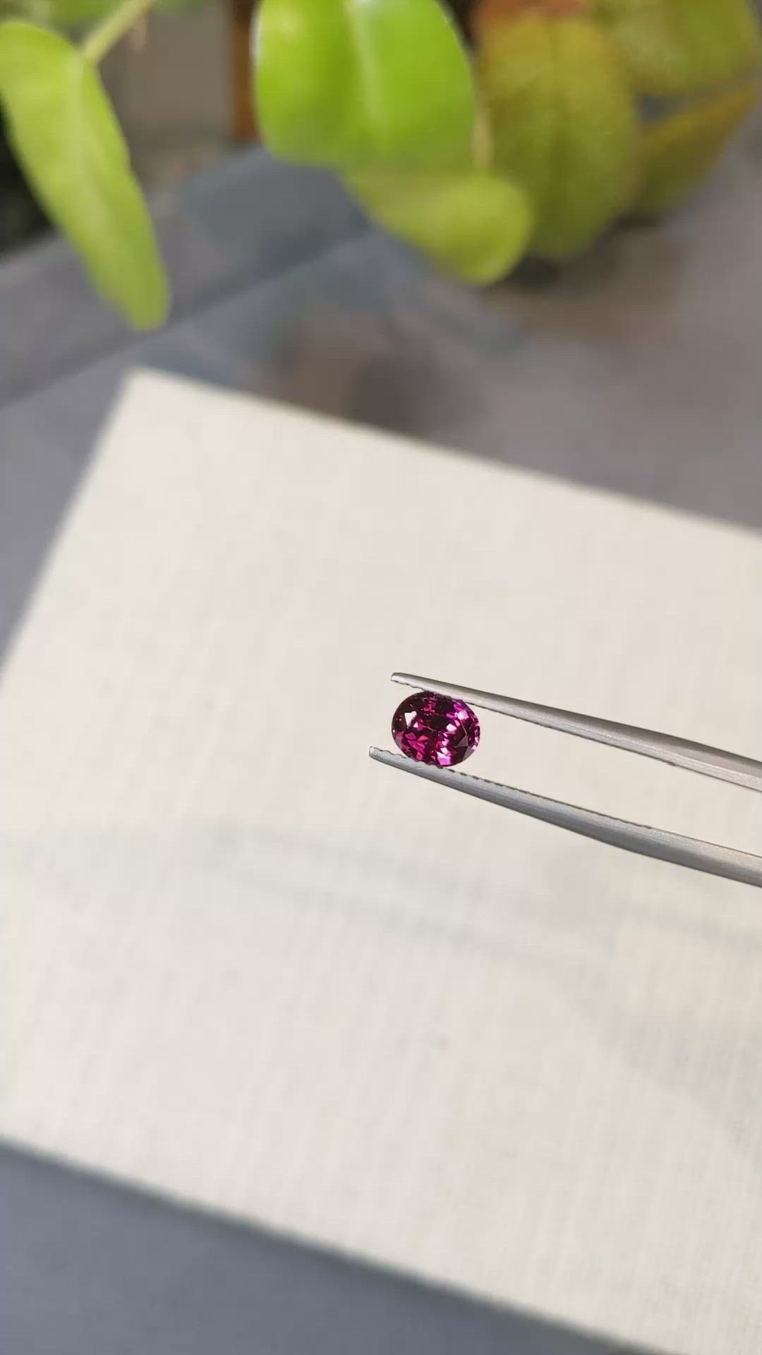 0.96 Ct. Rhodolite Garnet from Ceylon (Sri Lanka) Size Video