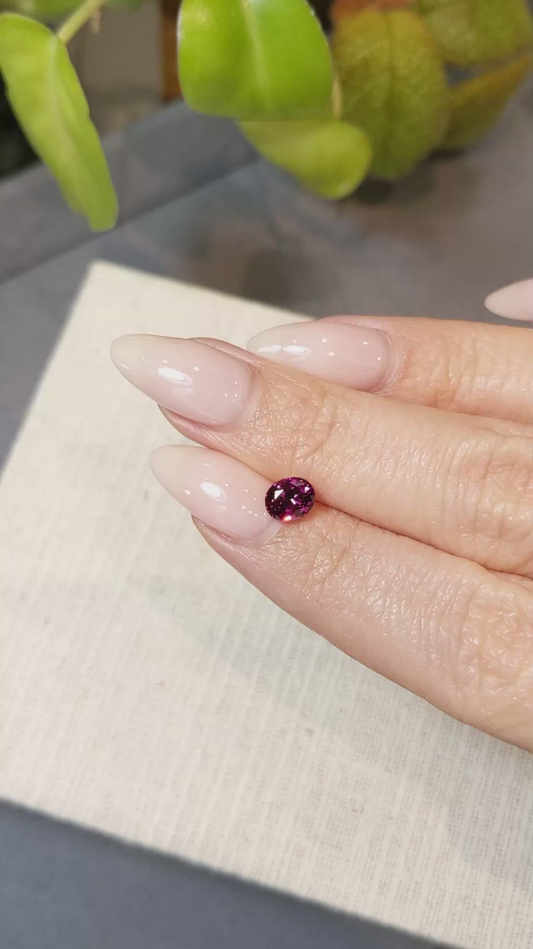 0.96 Ct. Rhodolite Garnet from Ceylon (Sri Lanka) Size Video