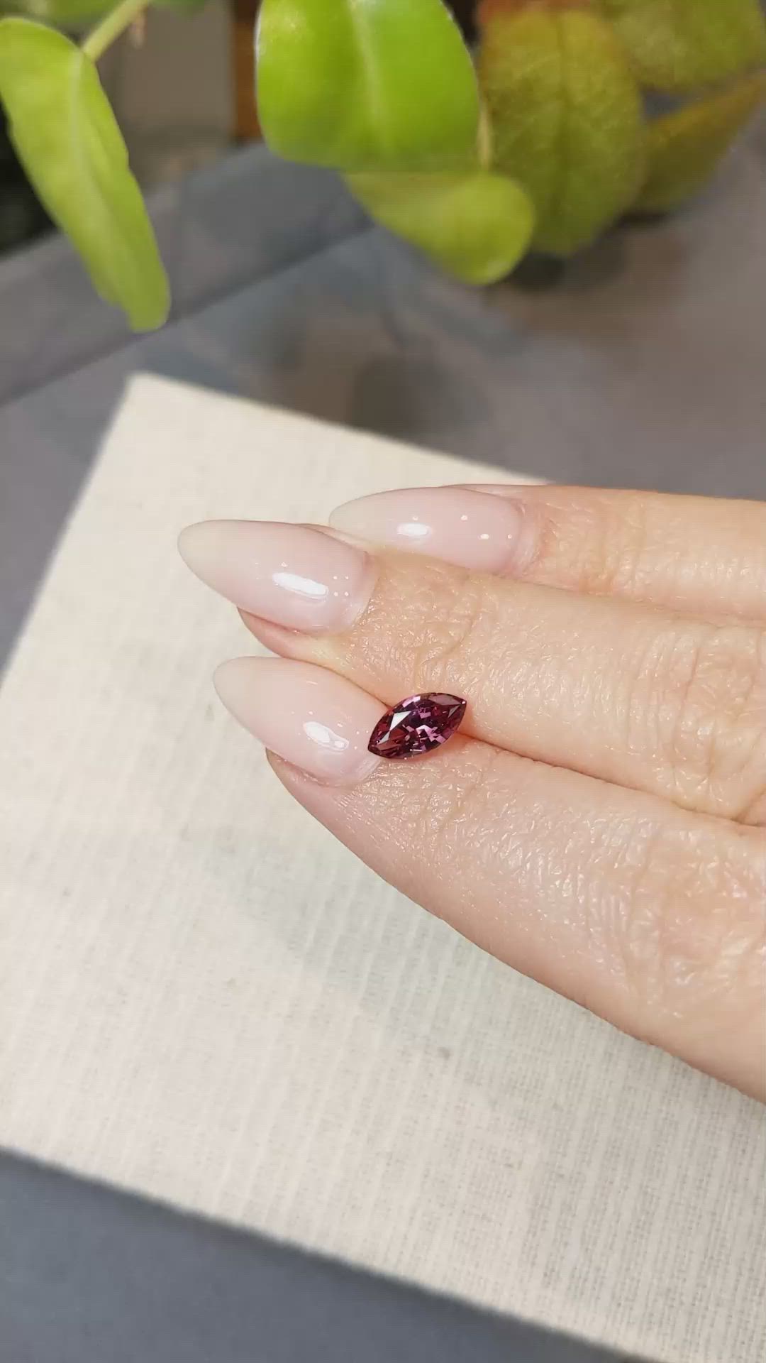 1.14 Ct. Garnet from Ceylon (Sri Lanka) Size Video