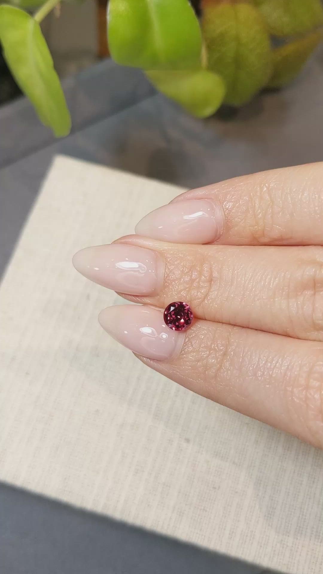 0.85 Ct. Garnet from Ceylon (Sri Lanka) Size Video