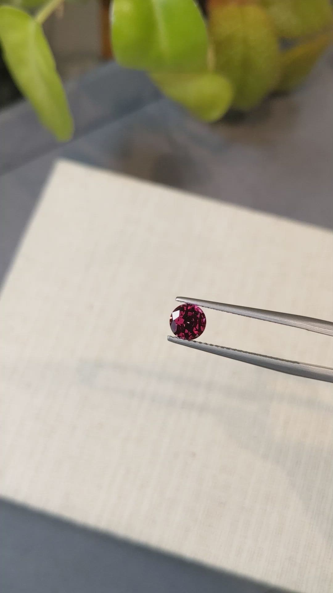 0.85 Ct. Garnet from Ceylon (Sri Lanka) Size Video