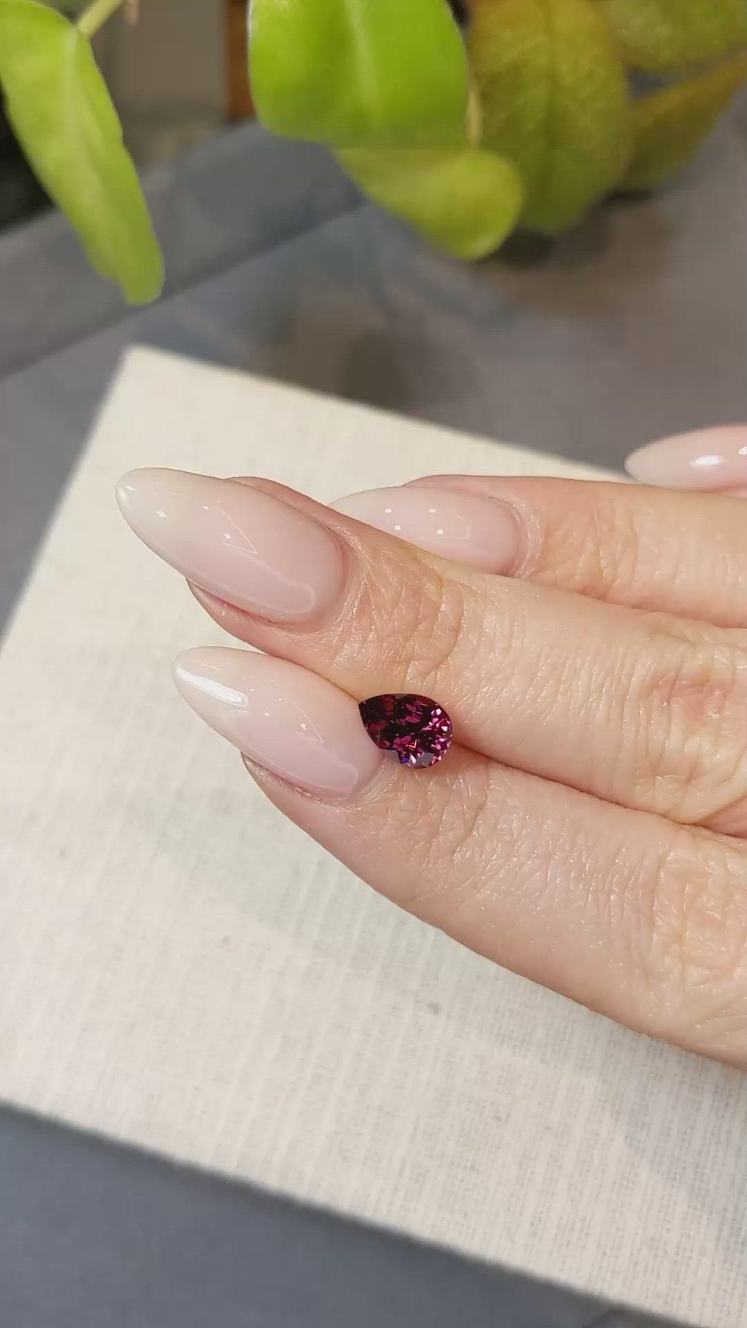 1.51 Ct. Rhodolite Garnet from Ceylon (Sri Lanka) Size Video
