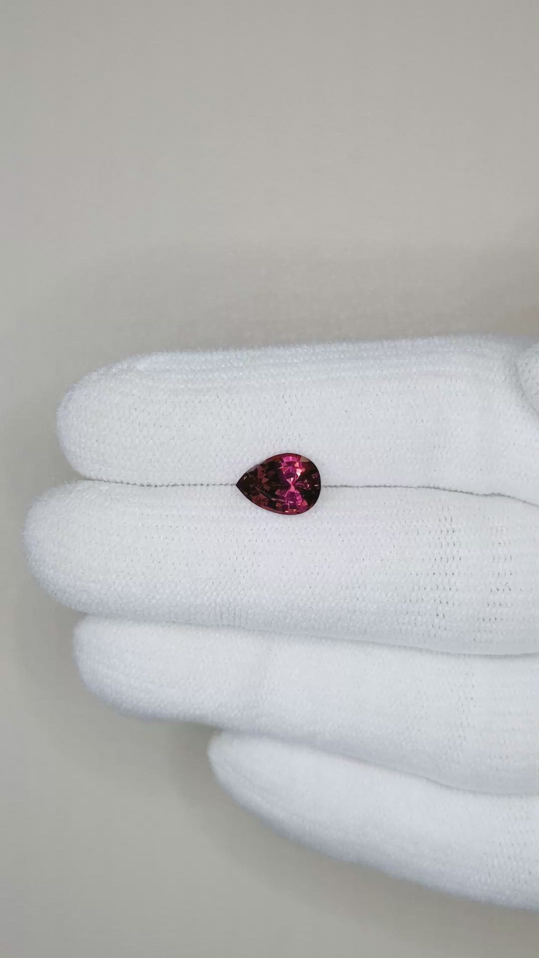 1.51 Ct. Rhodolite Garnet from Ceylon (Sri Lanka) Size Video