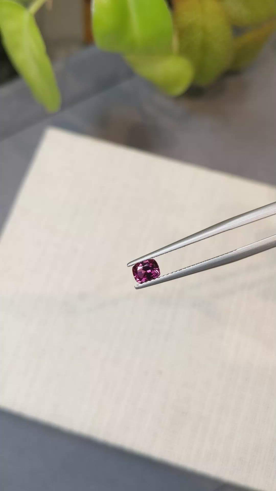 0.53 Ct. Rhodolite Garnet from Ceylon (Sri Lanka) Size Video