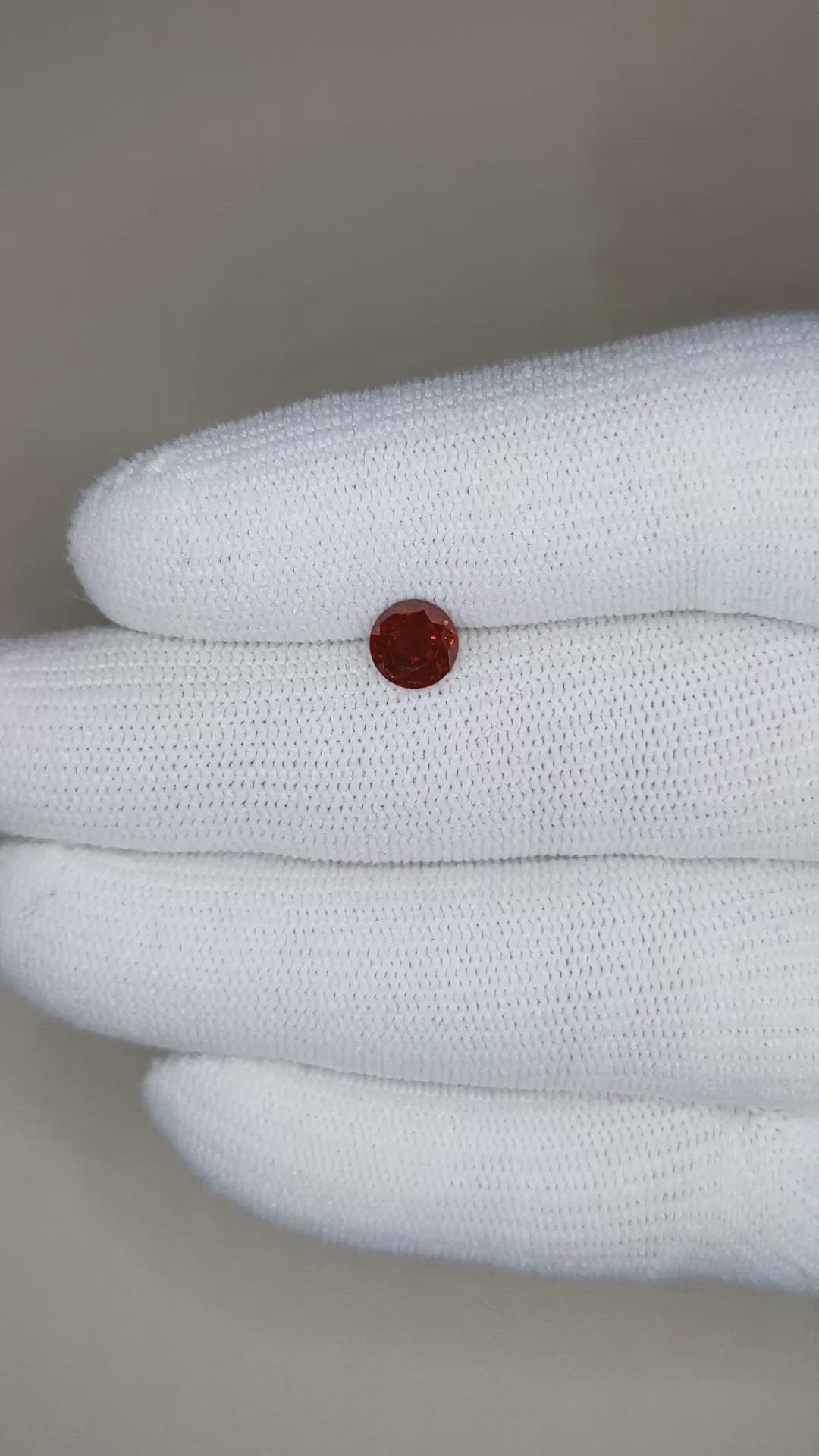 0.99 Ct. Garnet from Ceylon (Sri Lanka) Size Video