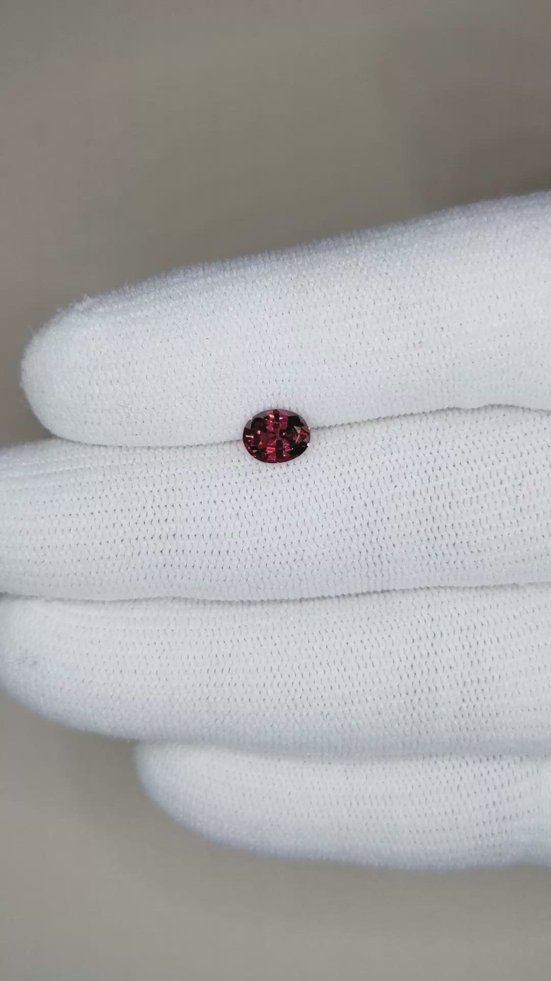 0.92 Ct. Garnet from Ceylon (Sri Lanka) Size Video
