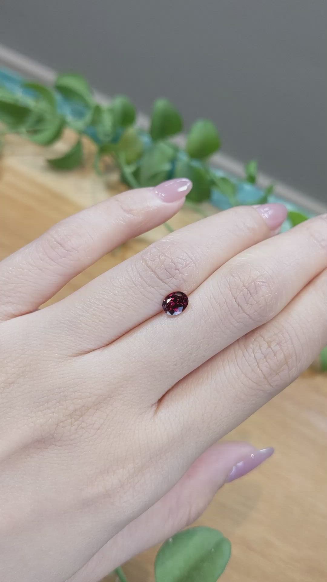 0.92 Ct. Garnet from Ceylon (Sri Lanka) Size Video