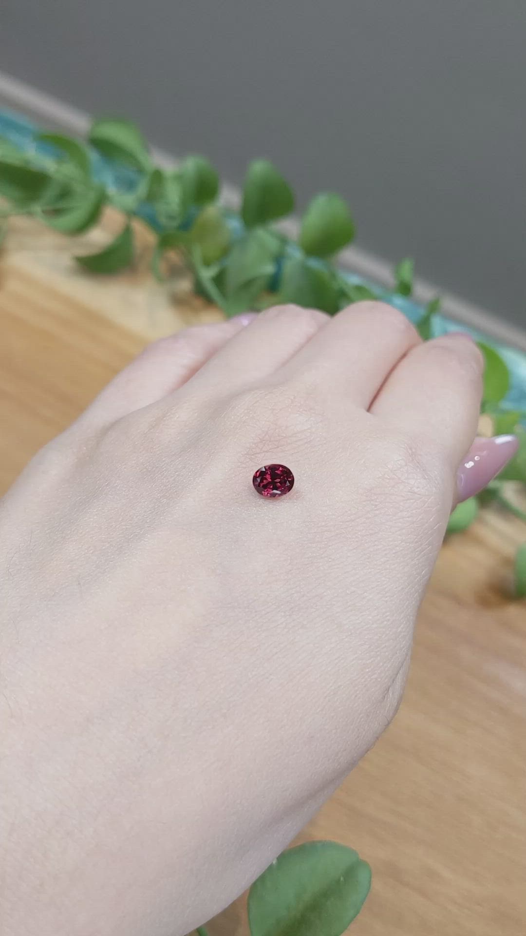 0.92 Ct. Garnet from Ceylon (Sri Lanka) Size Video