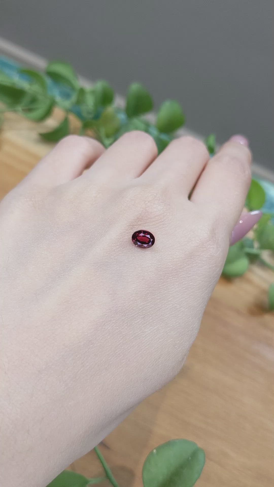 1.14 Ct. Garnet from Ceylon (Sri Lanka) Size Video