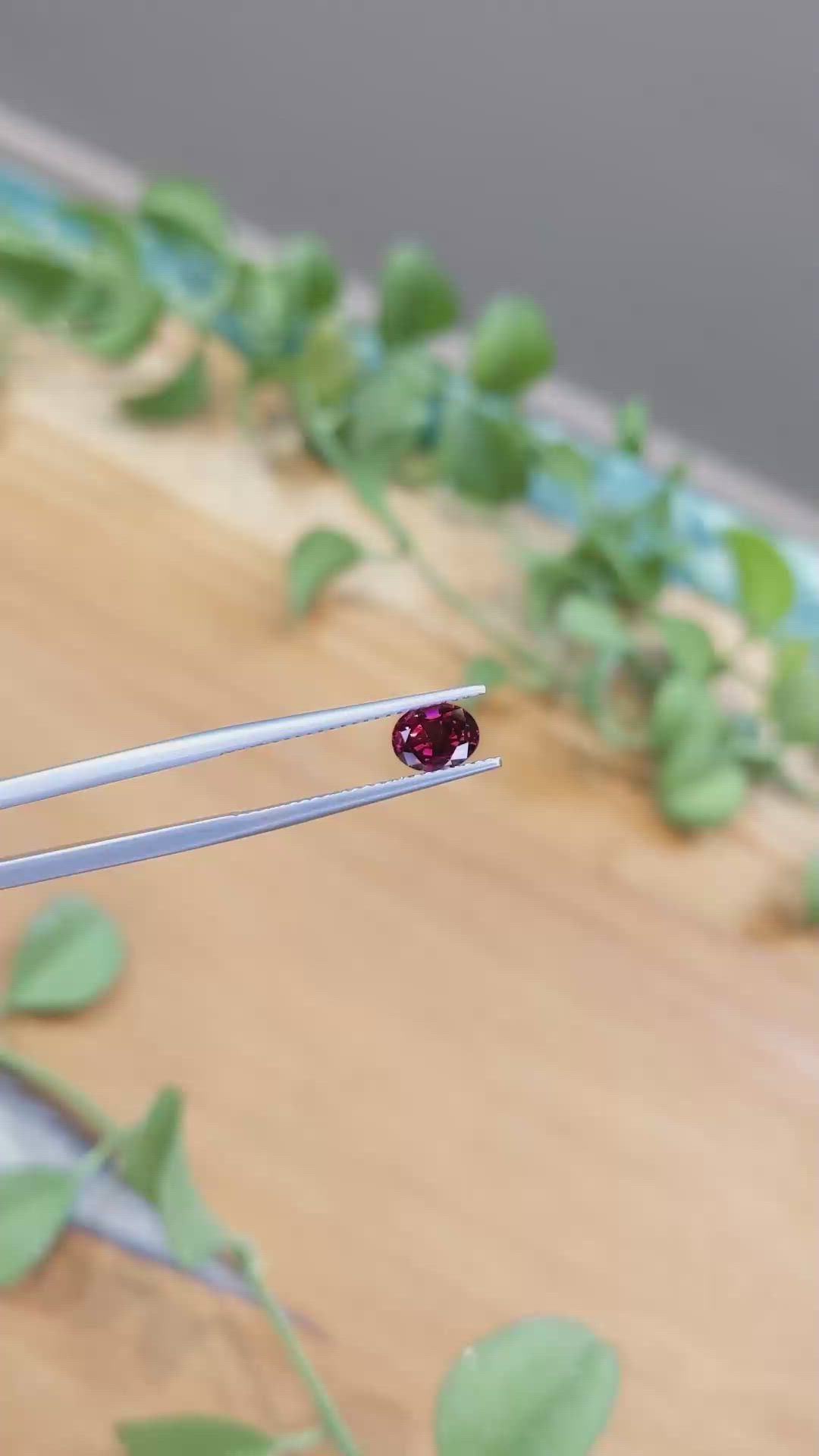 1.14 Ct. Garnet from Ceylon (Sri Lanka) Size Video