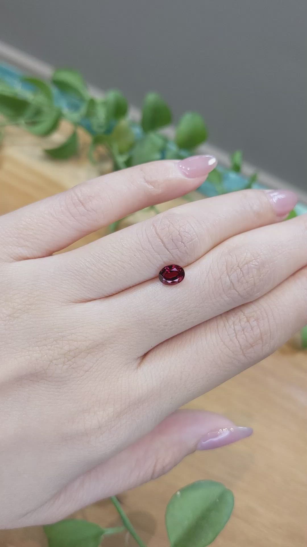 1.14 Ct. Garnet from Ceylon (Sri Lanka) Size Video