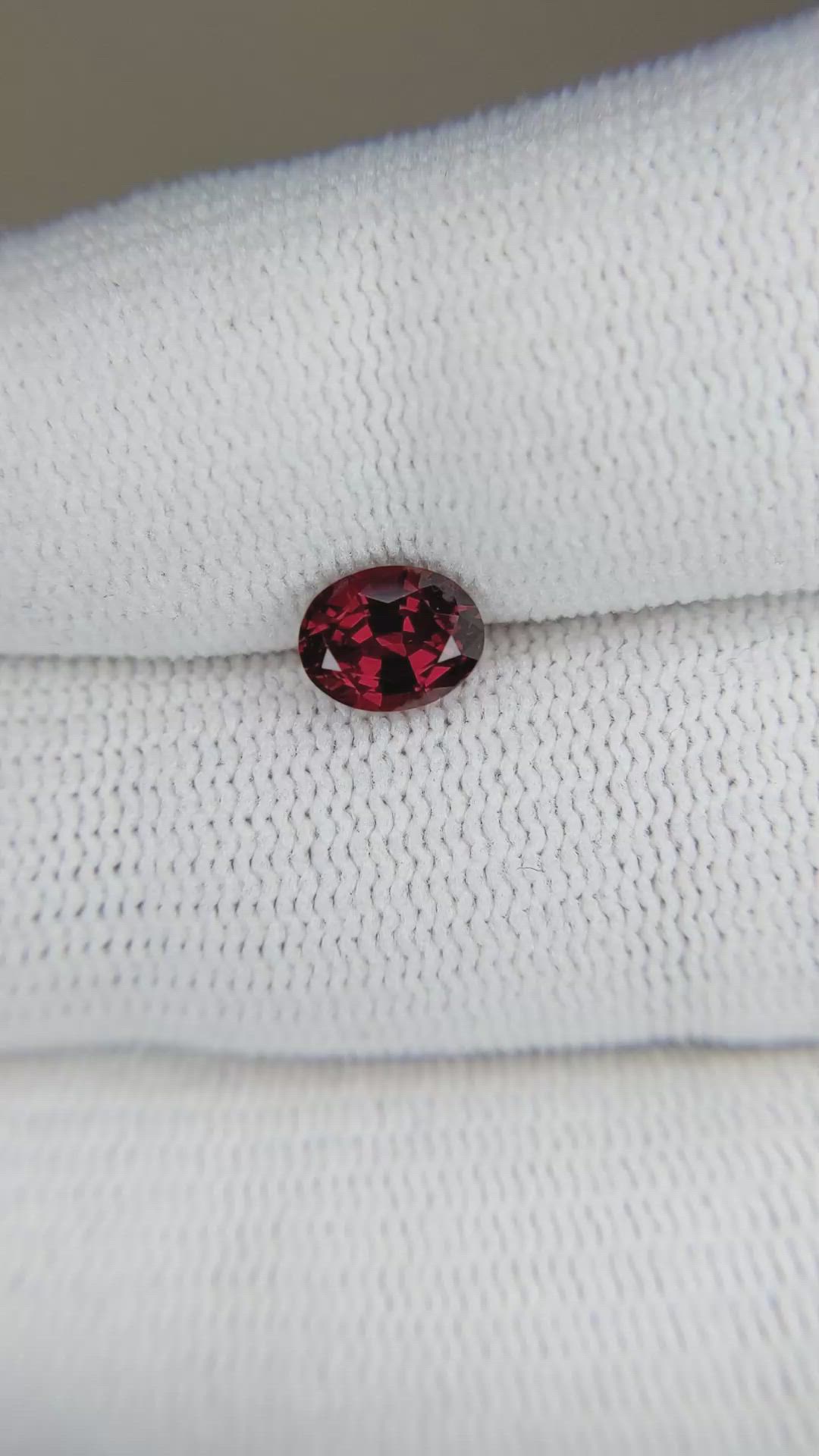 1.14 Ct. Garnet from Ceylon (Sri Lanka) Size Video