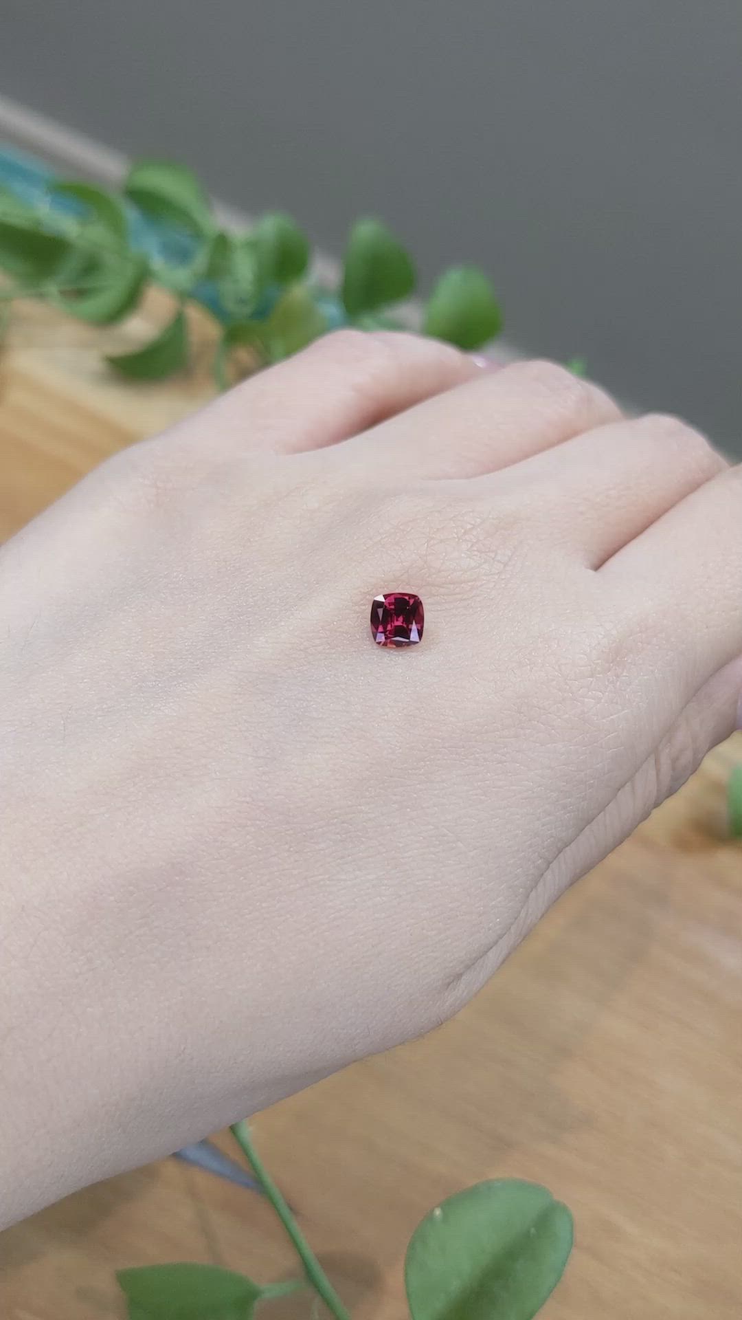 0.83 Ct. Garnet from Ceylon (Sri Lanka) Size Video