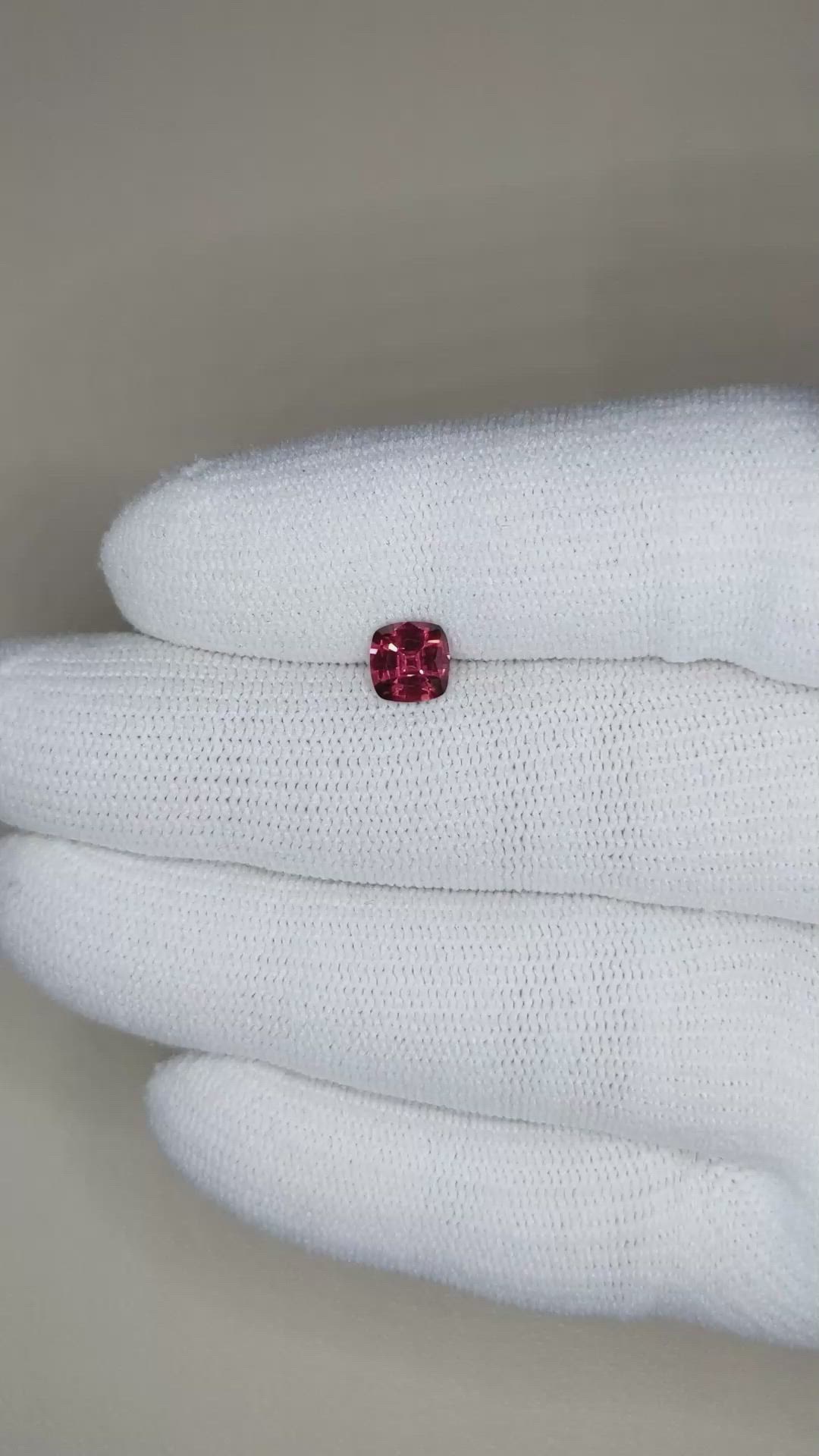 0.83 Ct. Garnet from Ceylon (Sri Lanka) Size Video
