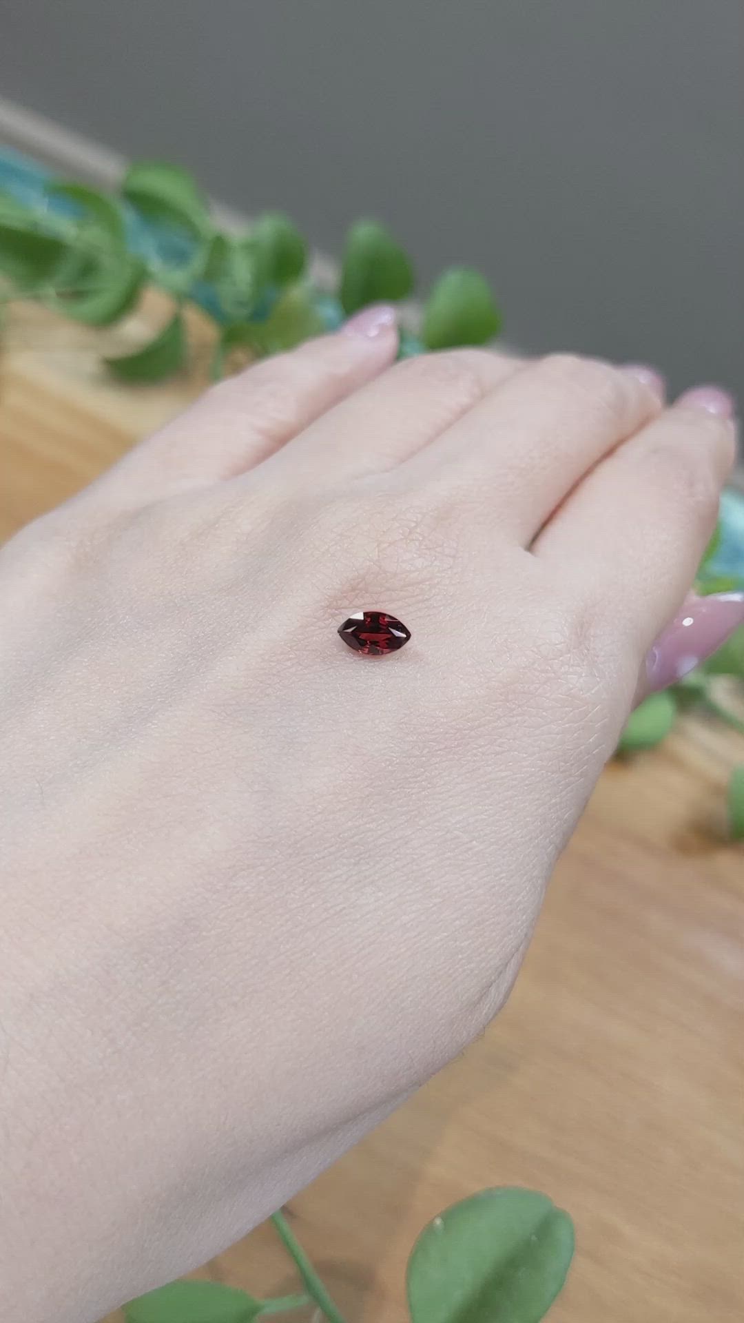 0.80 Ct. Garnet from Ceylon (Sri Lanka) Size Video