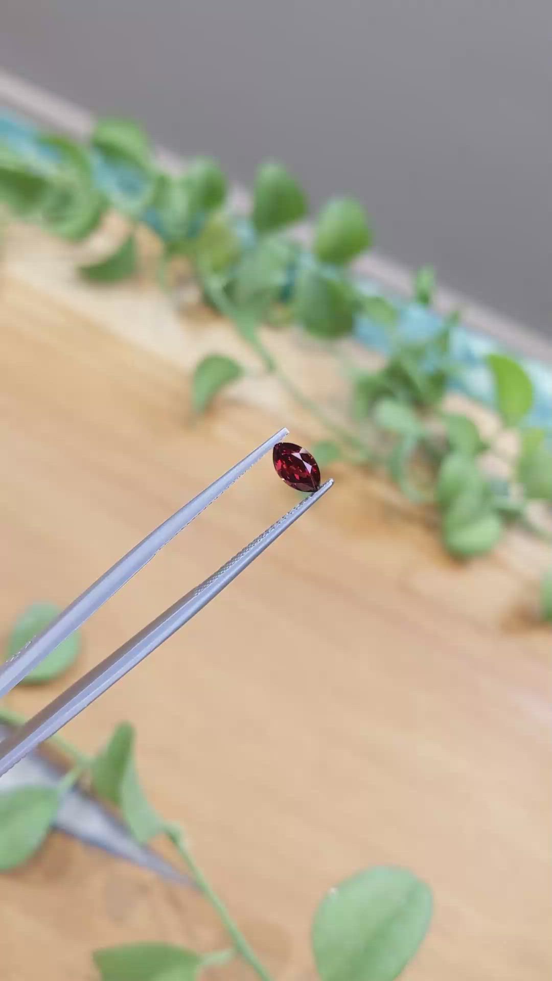 0.80 Ct. Garnet from Ceylon (Sri Lanka) Size Video