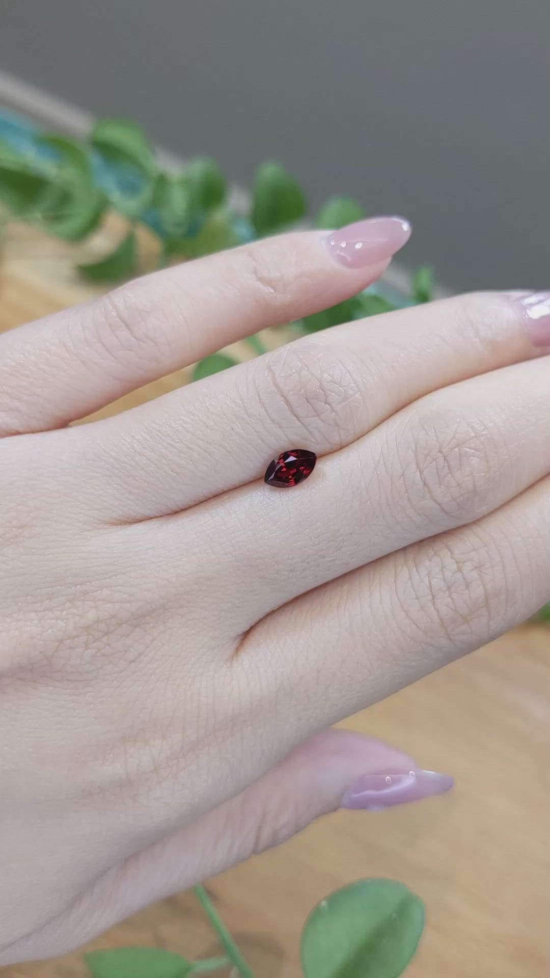 0.80 Ct. Garnet from Ceylon (Sri Lanka) Size Video