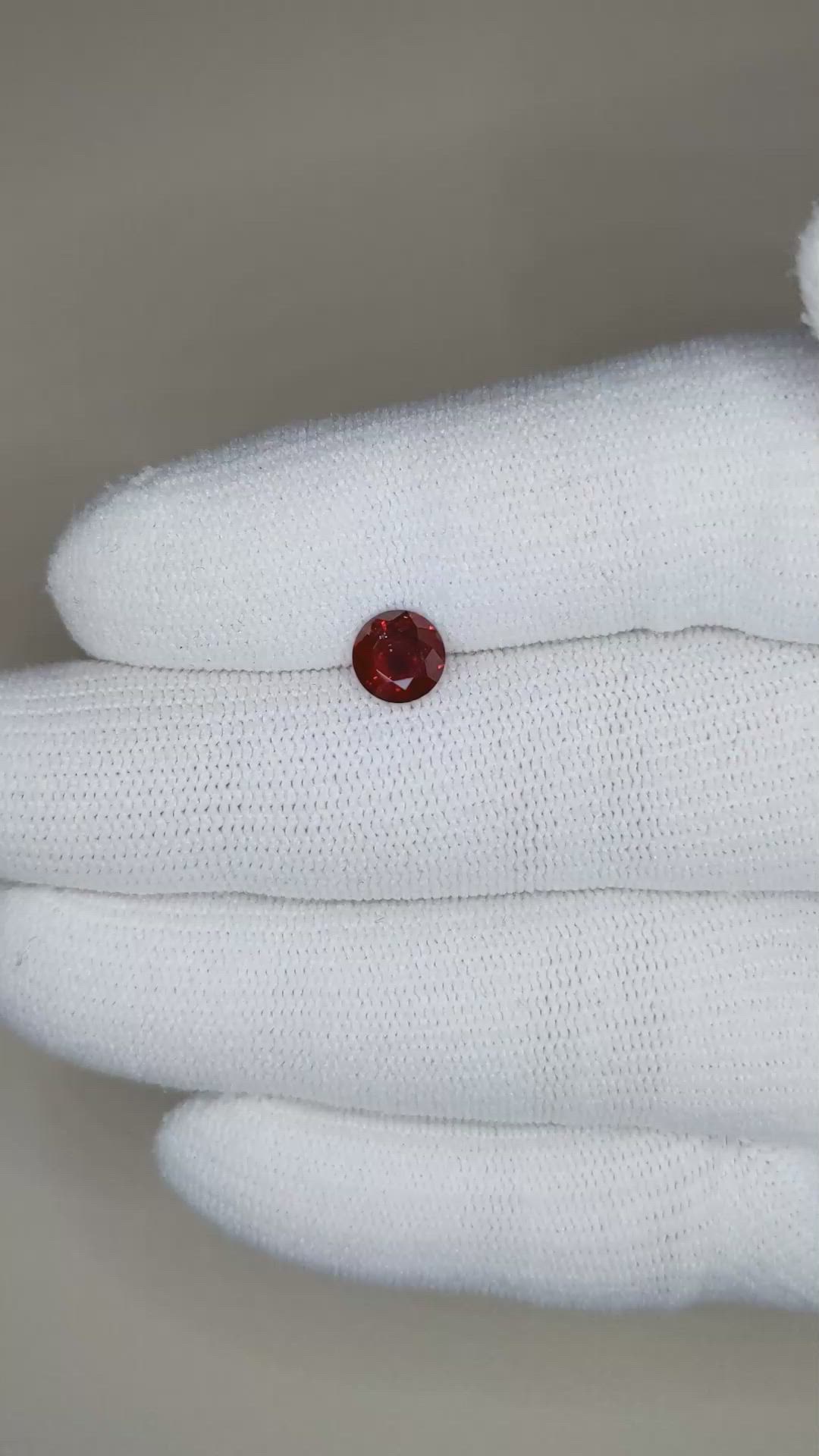 1.14 Ct. Garnet from Ceylon (Sri Lanka) Size Video