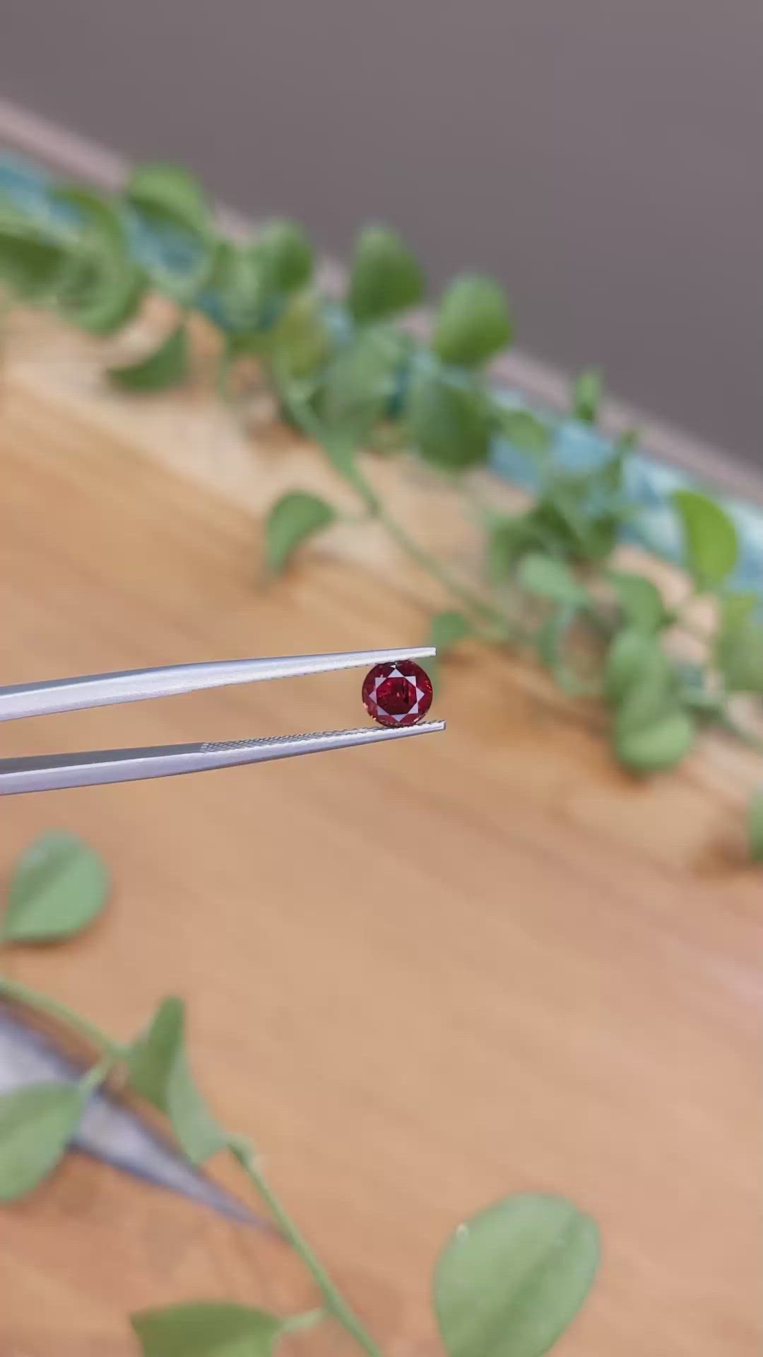 1.20 Ct. Garnet from Ceylon (Sri Lanka) Size Video