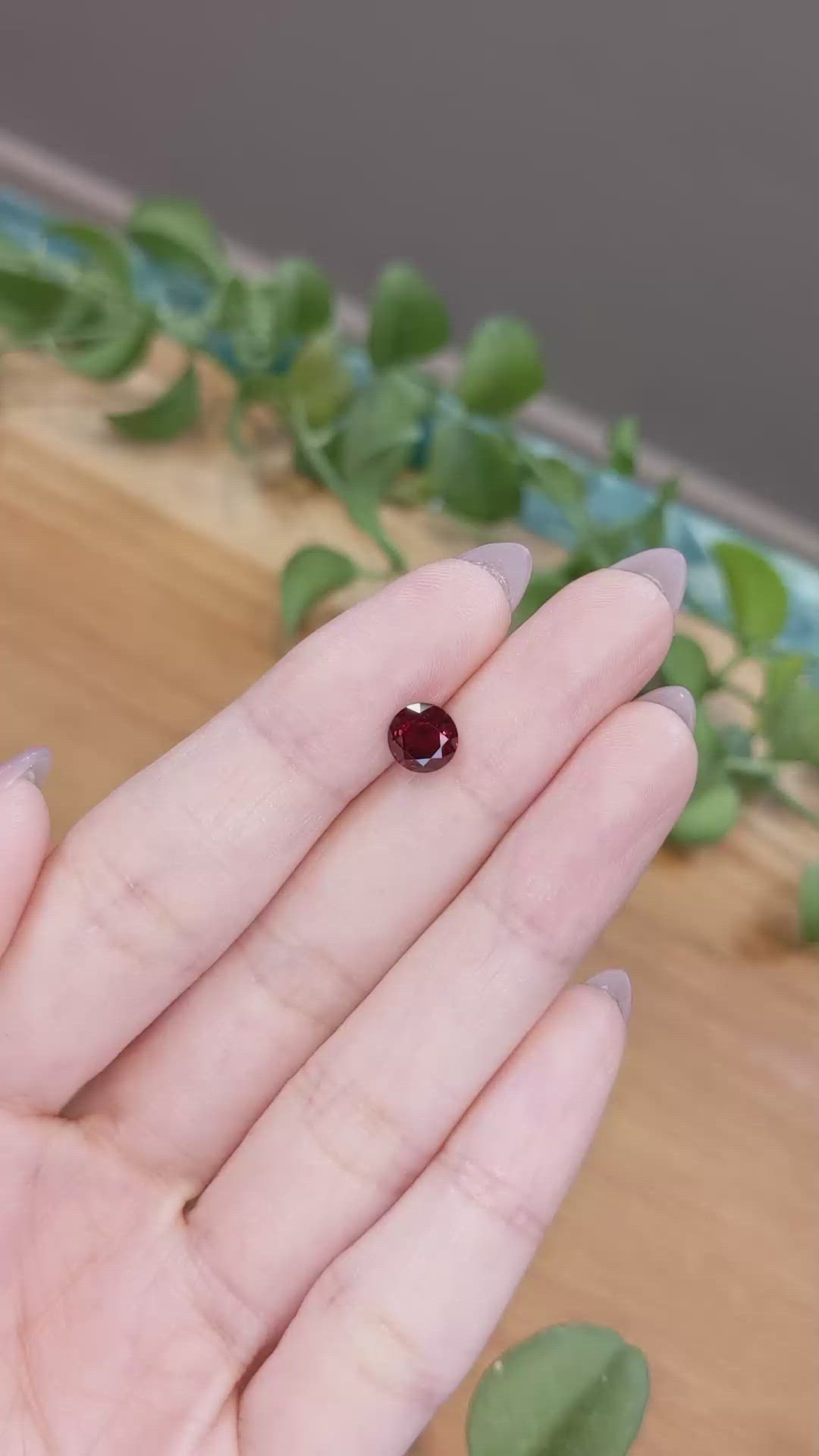 1.68 Ct. Garnet from Ceylon (Sri Lanka) Size Video