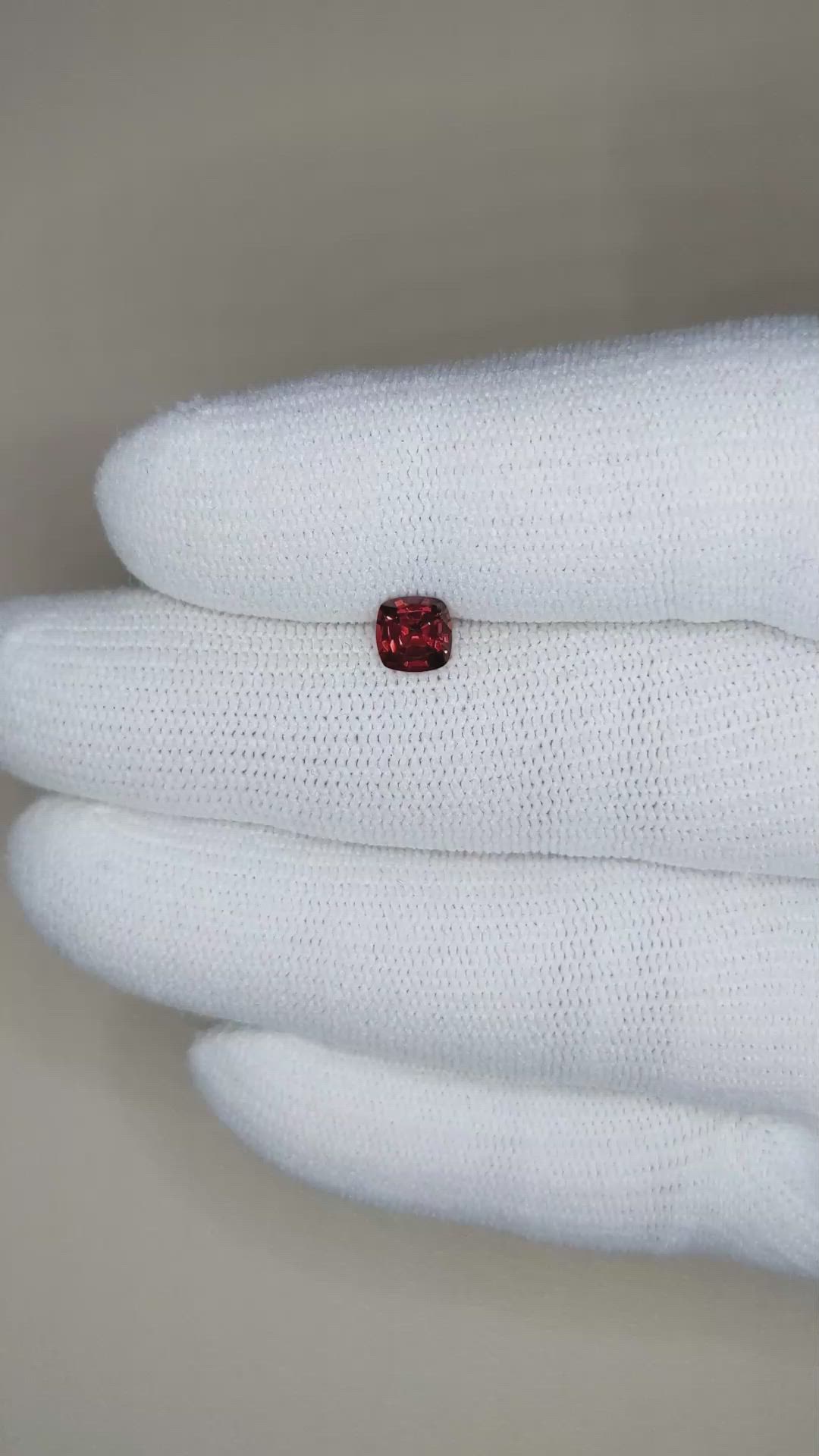 0.71 Ct. Garnet from Ceylon (Sri Lanka) Size Video