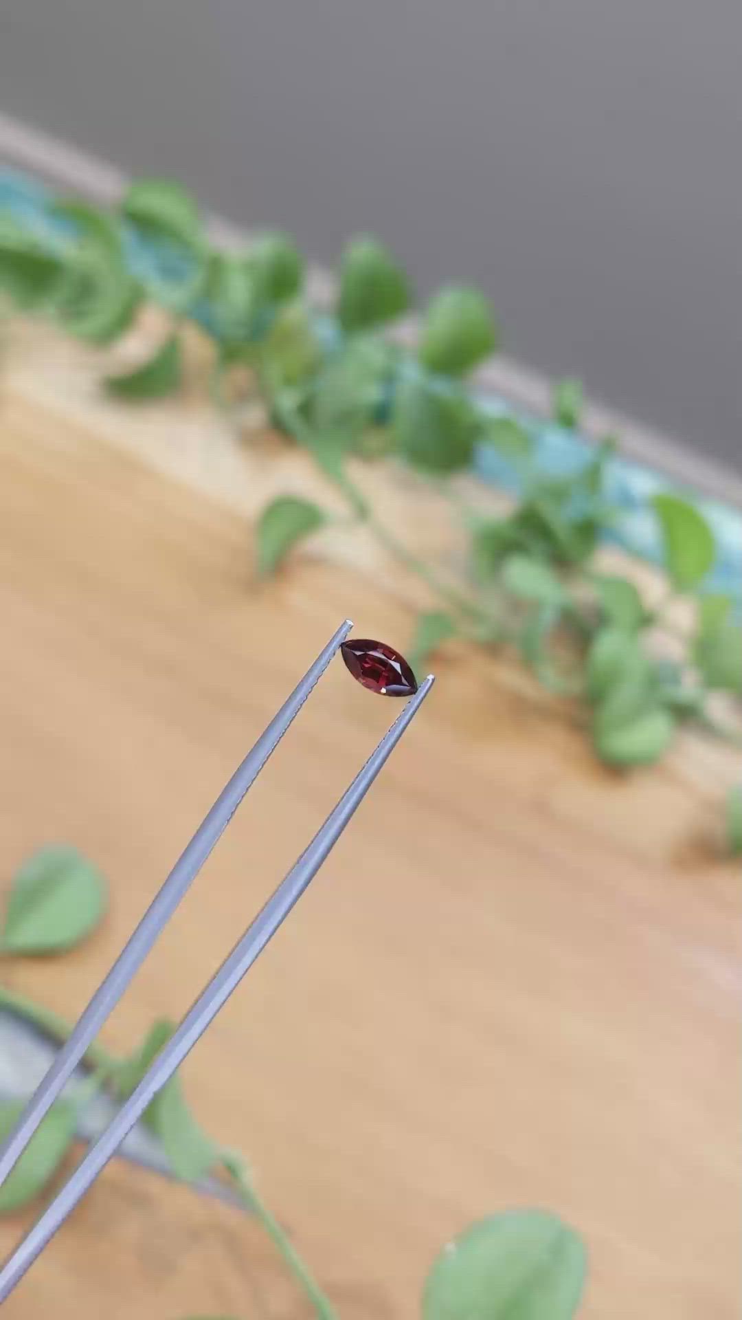 0.70 Ct. Garnet from Ceylon (Sri Lanka) Size Video