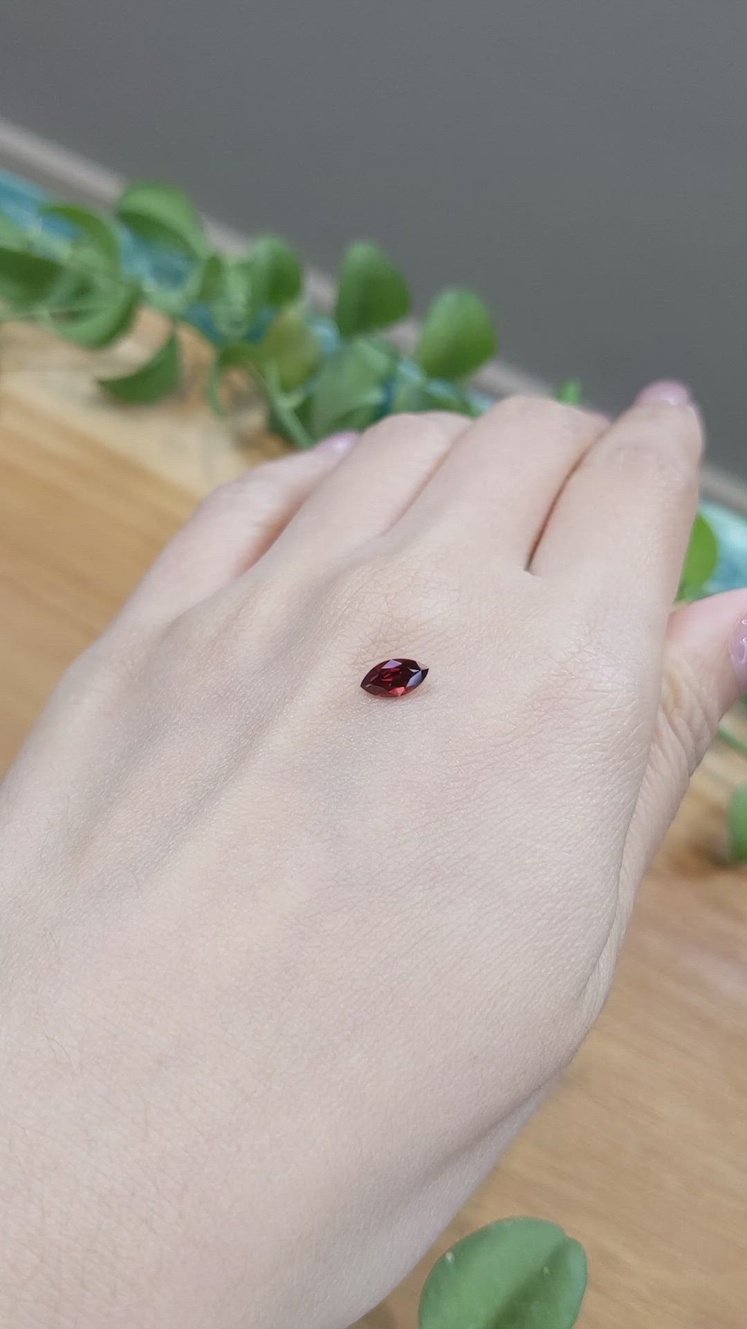 0.70 Ct. Garnet from Ceylon (Sri Lanka) Size Video
