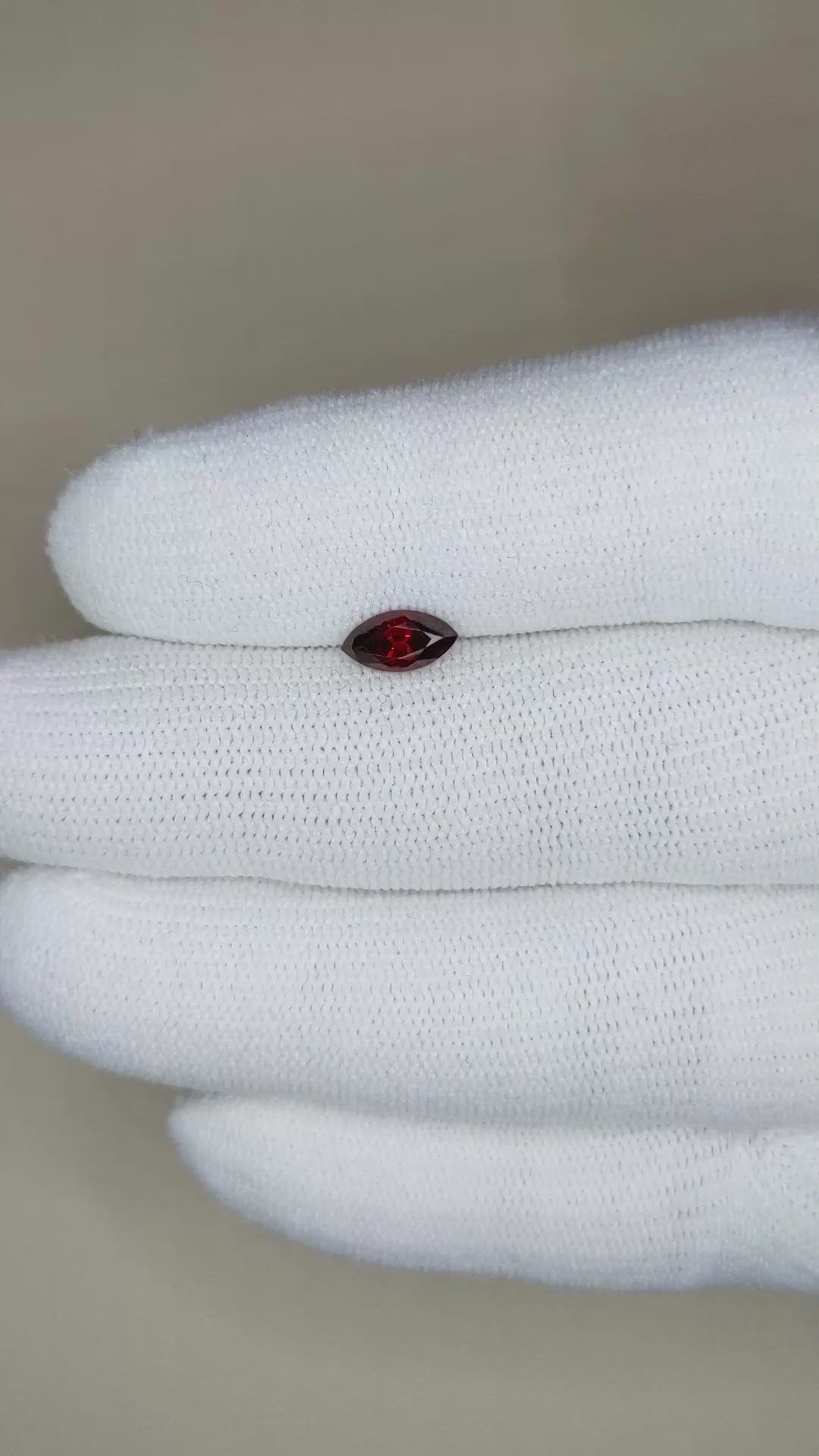 0.70 Ct. Garnet from Ceylon (Sri Lanka) Size Video