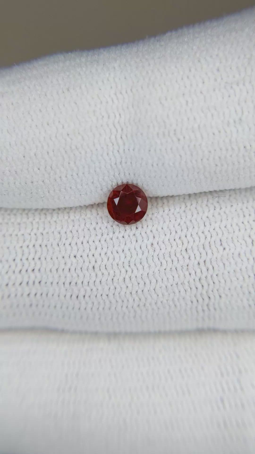 0.57 Ct. Garnet from Ceylon (Sri Lanka) Size Video