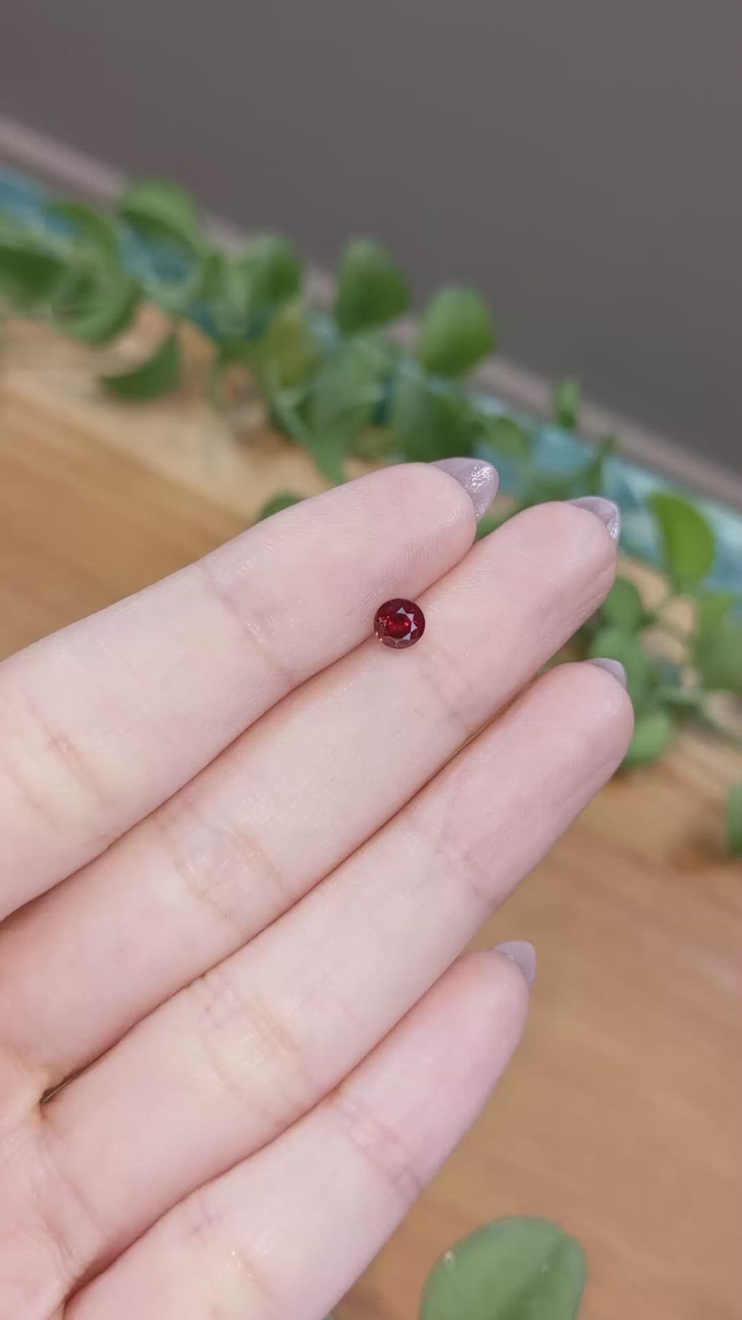 0.57 Ct. Garnet from Ceylon (Sri Lanka) Size Video