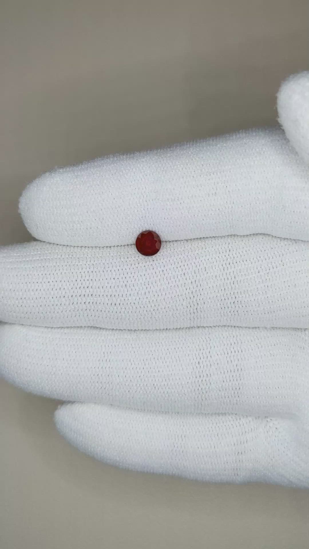 0.57 Ct. Garnet from Ceylon (Sri Lanka) Size Video