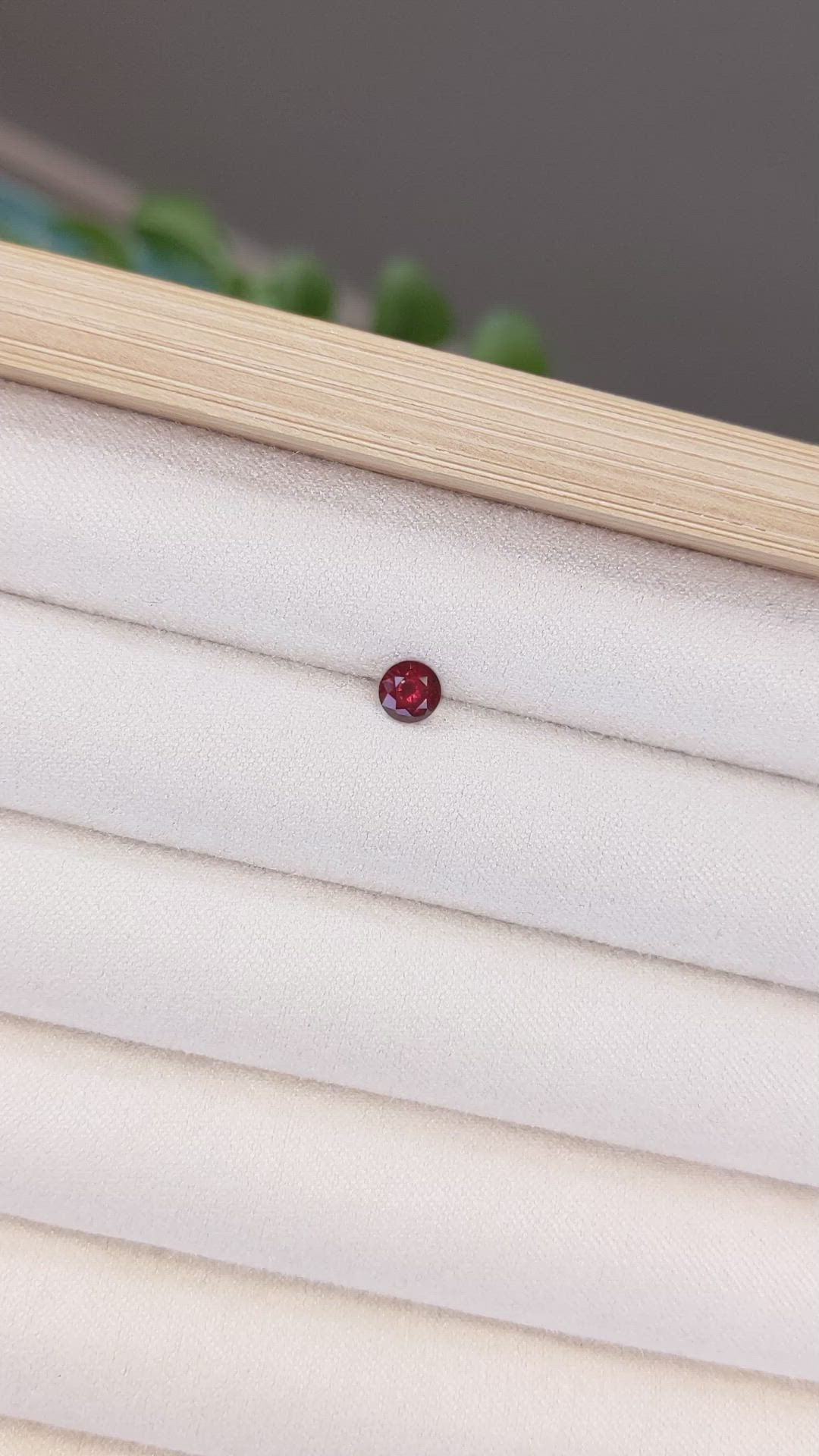 0.57 Ct. Garnet from Ceylon (Sri Lanka) Size Video