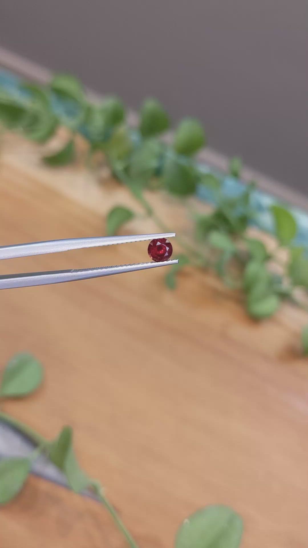 0.57 Ct. Garnet from Ceylon (Sri Lanka) Size Video