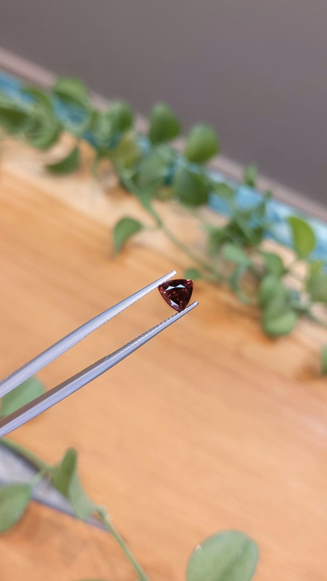 1.02 Ct. Purplish Pink Garnet from Ceylon (Sri Lanka) Size Video