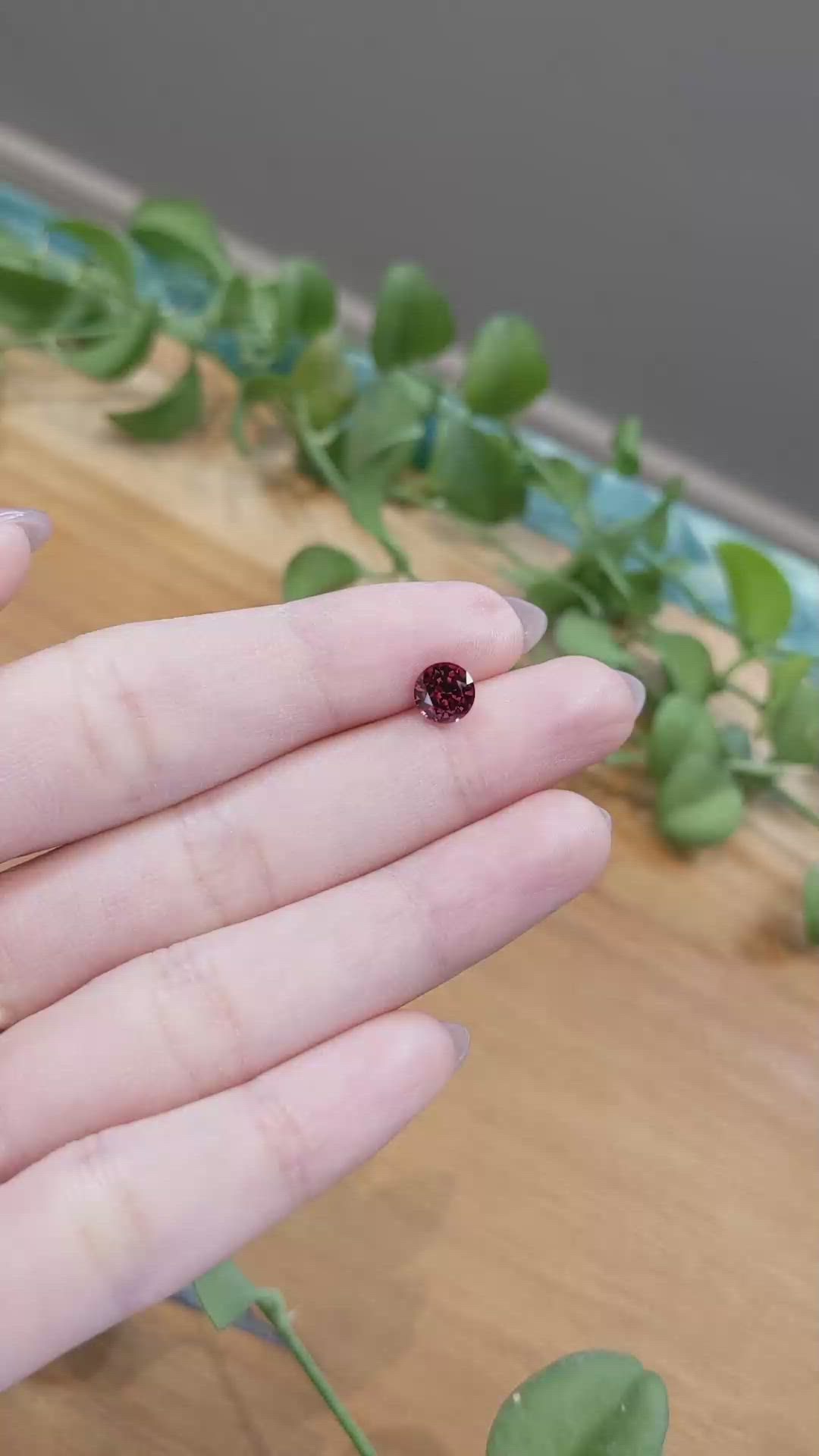 1.31 Ct. Rhodolite Garnet from Ceylon (Sri Lanka) Size Video